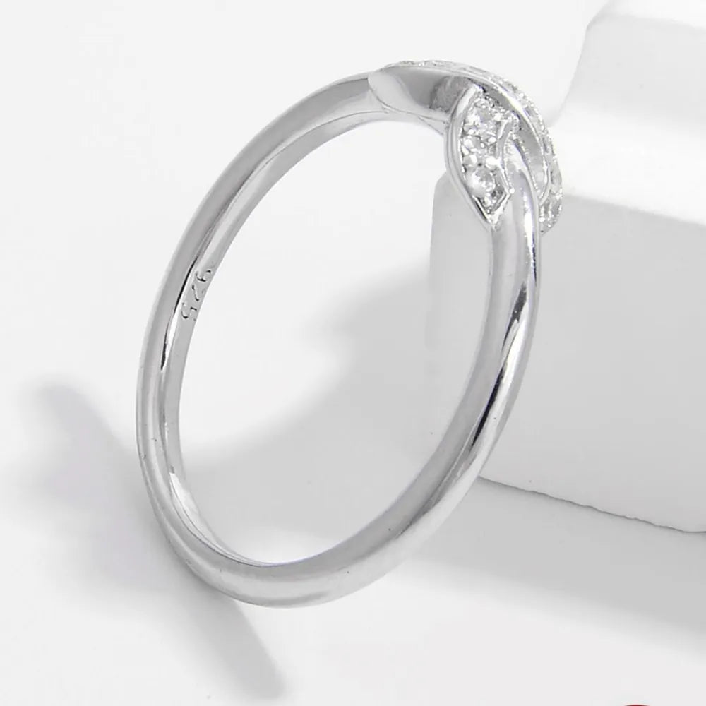 925 Sterling Silver Zircon Geometric Ring - Roe Creation