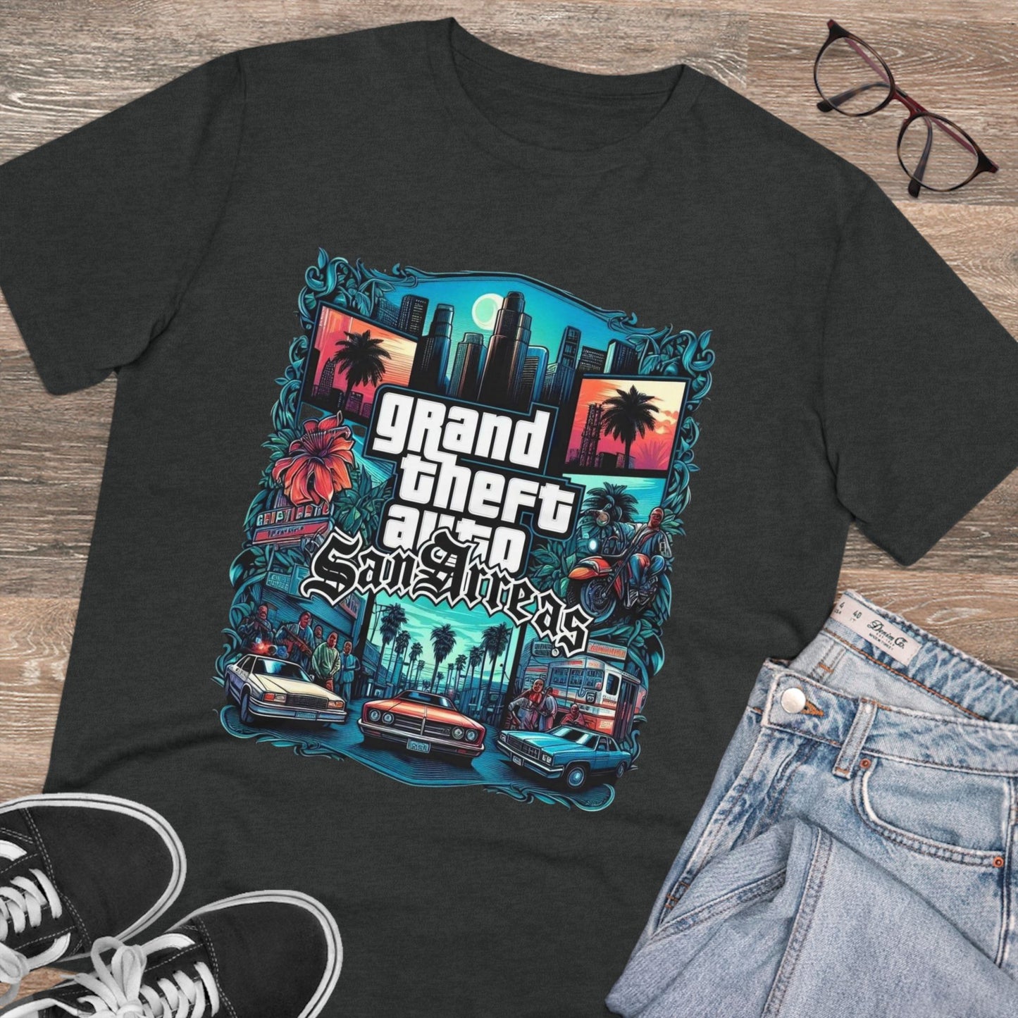 Retro GTA-Inspired Unisex T-Shirt, Gamer Gift, Casual Wear, Streetwear, Urban Style, Cool Graphic Tee - Roe Creation