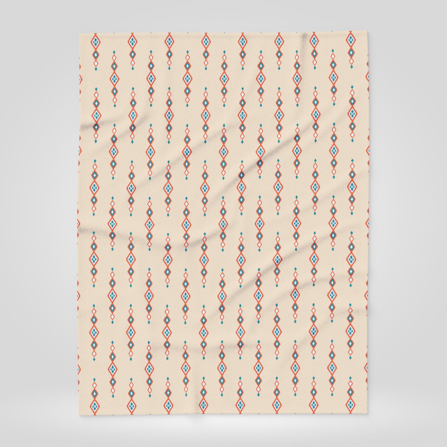 Cozy Arctic Fleece Blanket - Warm Decorative Throw with Geometric Pattern