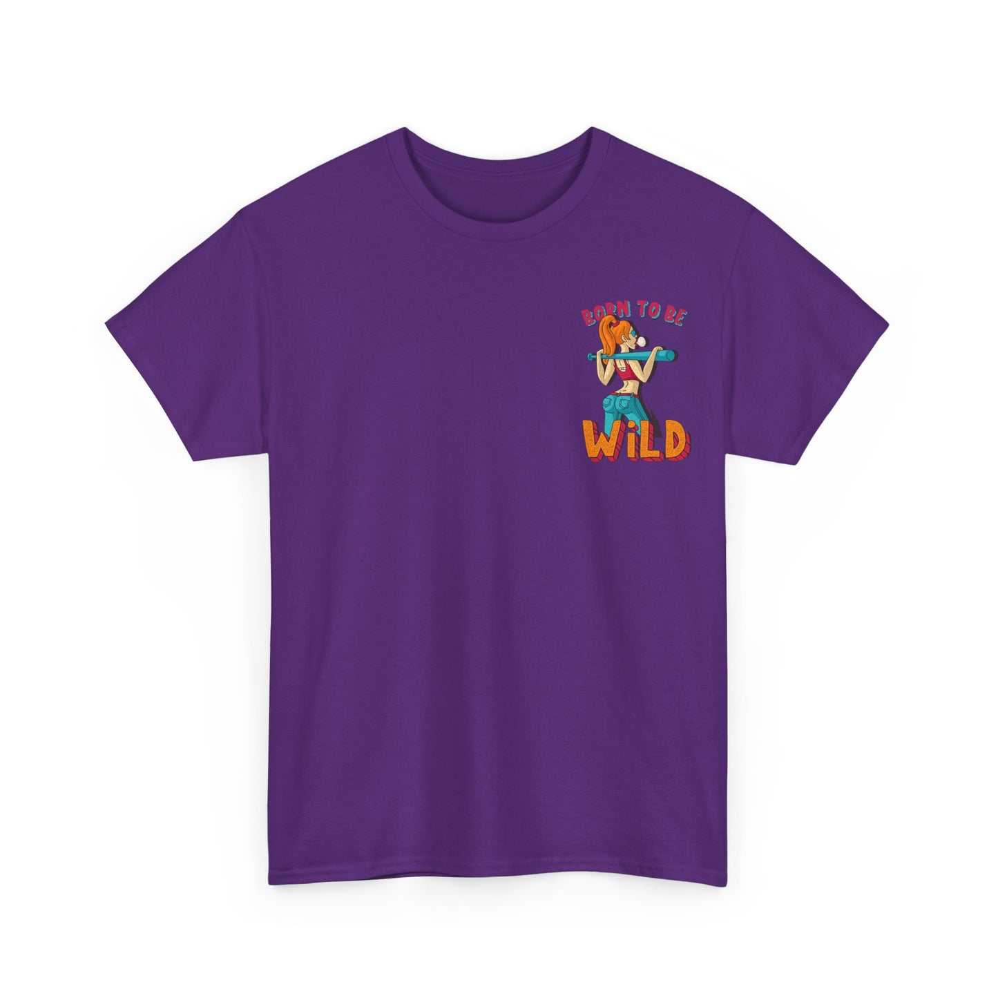Born to Be Wild Unisex Heavy Cotton Tee, Fun Graphic Shirt, Adventure Tee, Gift for Nature Lovers, Casual Wear, Festival Top, Summer Fashion - Roe Creation
