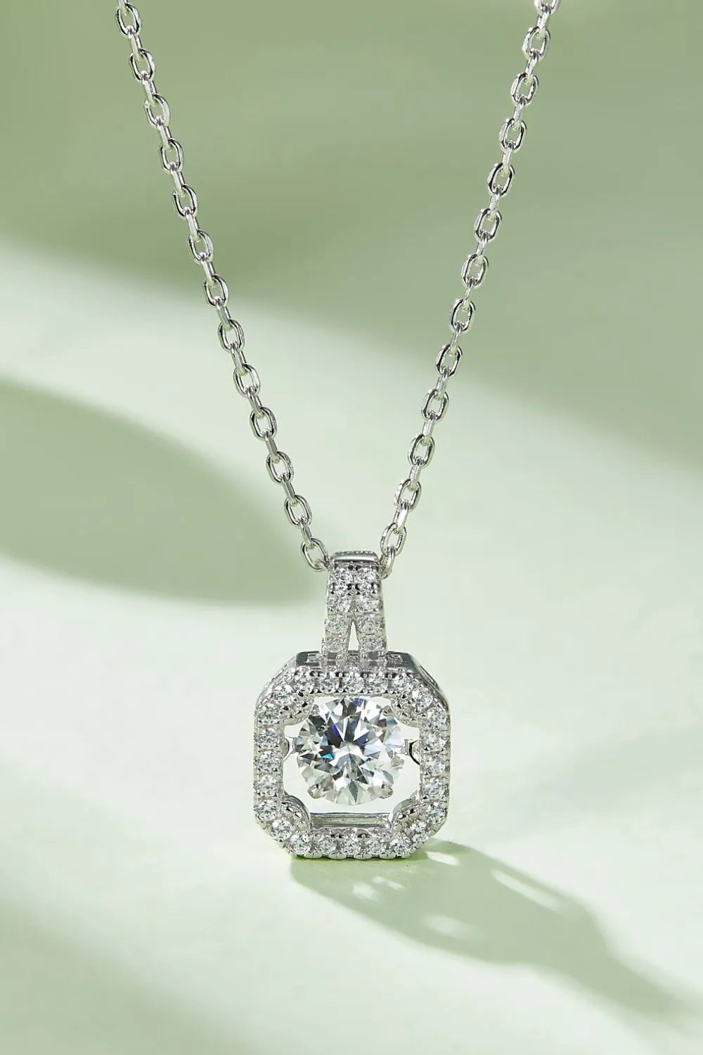 Adored Moissanite 925 Sterling Silver Necklace - Roe Creation
