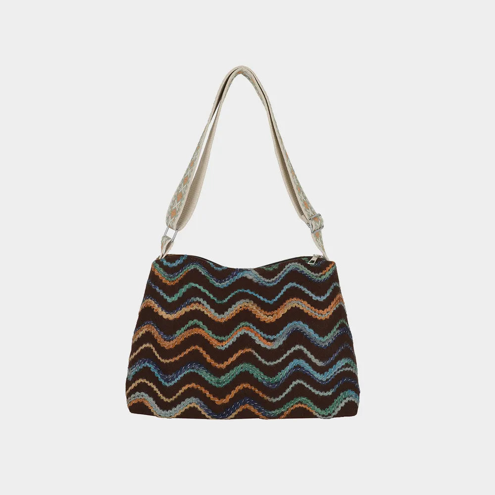 Vintage Medium Shoulder Bag with Adjustable Strap - Roe Creation