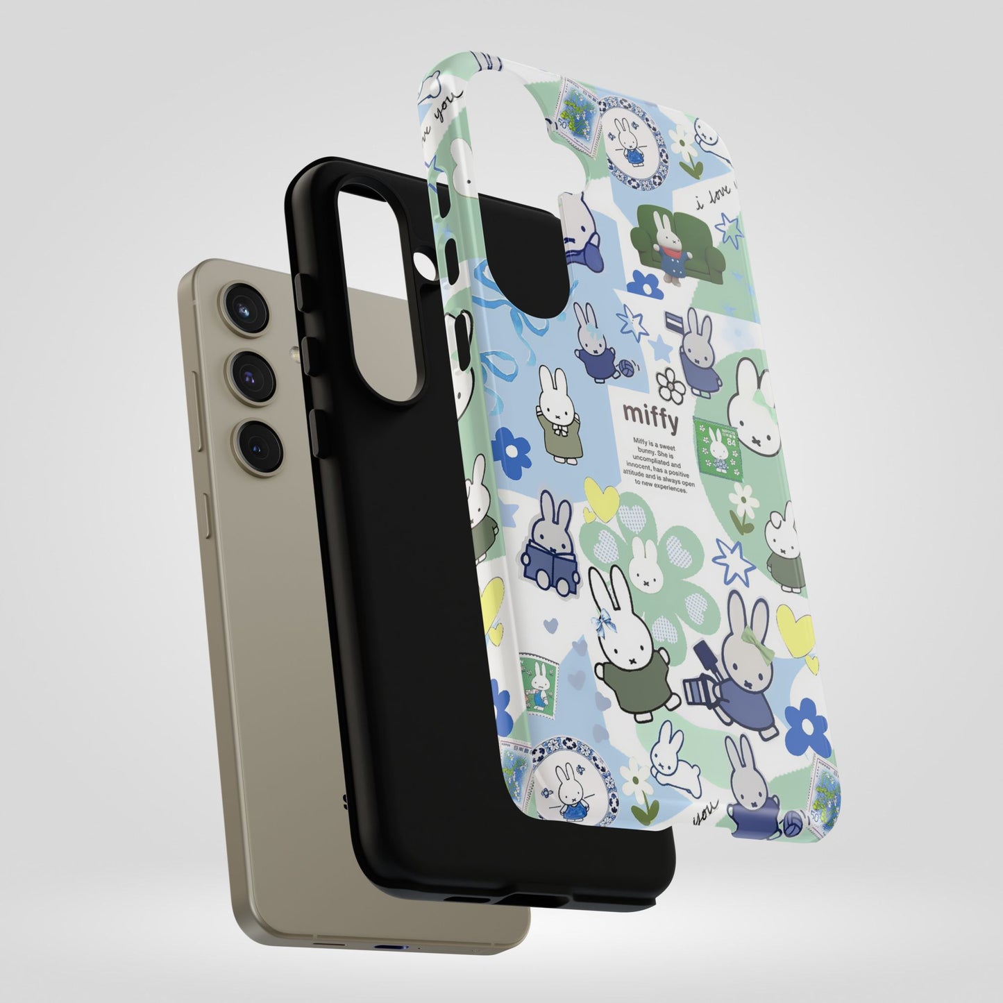 Cute Miffy Tough Phone Case - iPhone, Samsung Stylish Design for Bunny Lovers