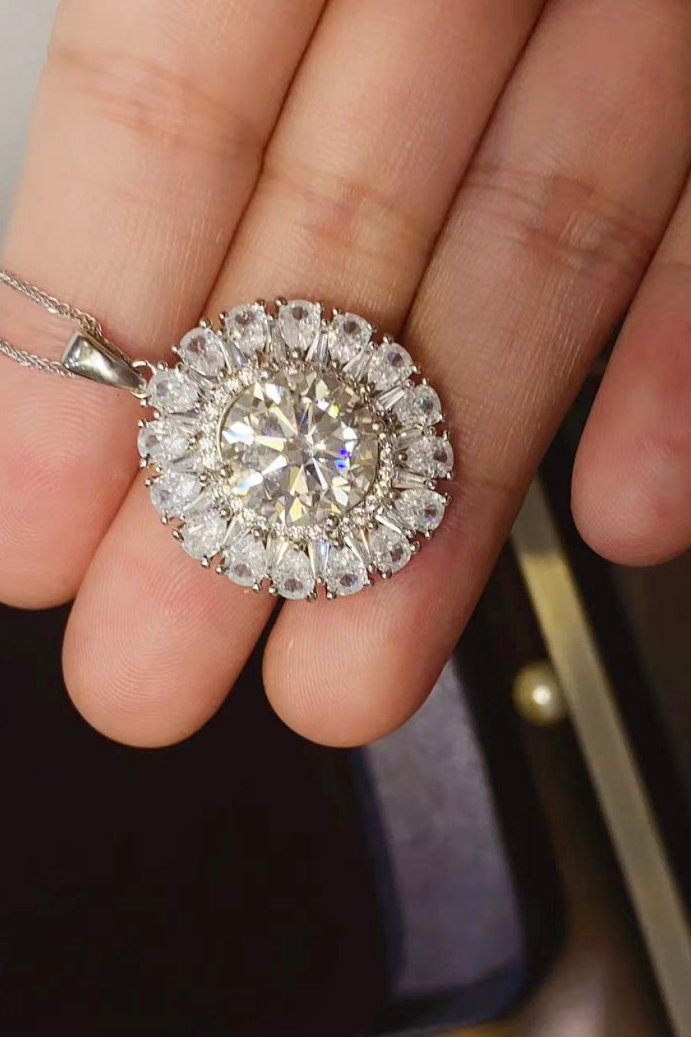 5 Carat Moissanite 925 Sterling Silver Necklace - Roe Creation