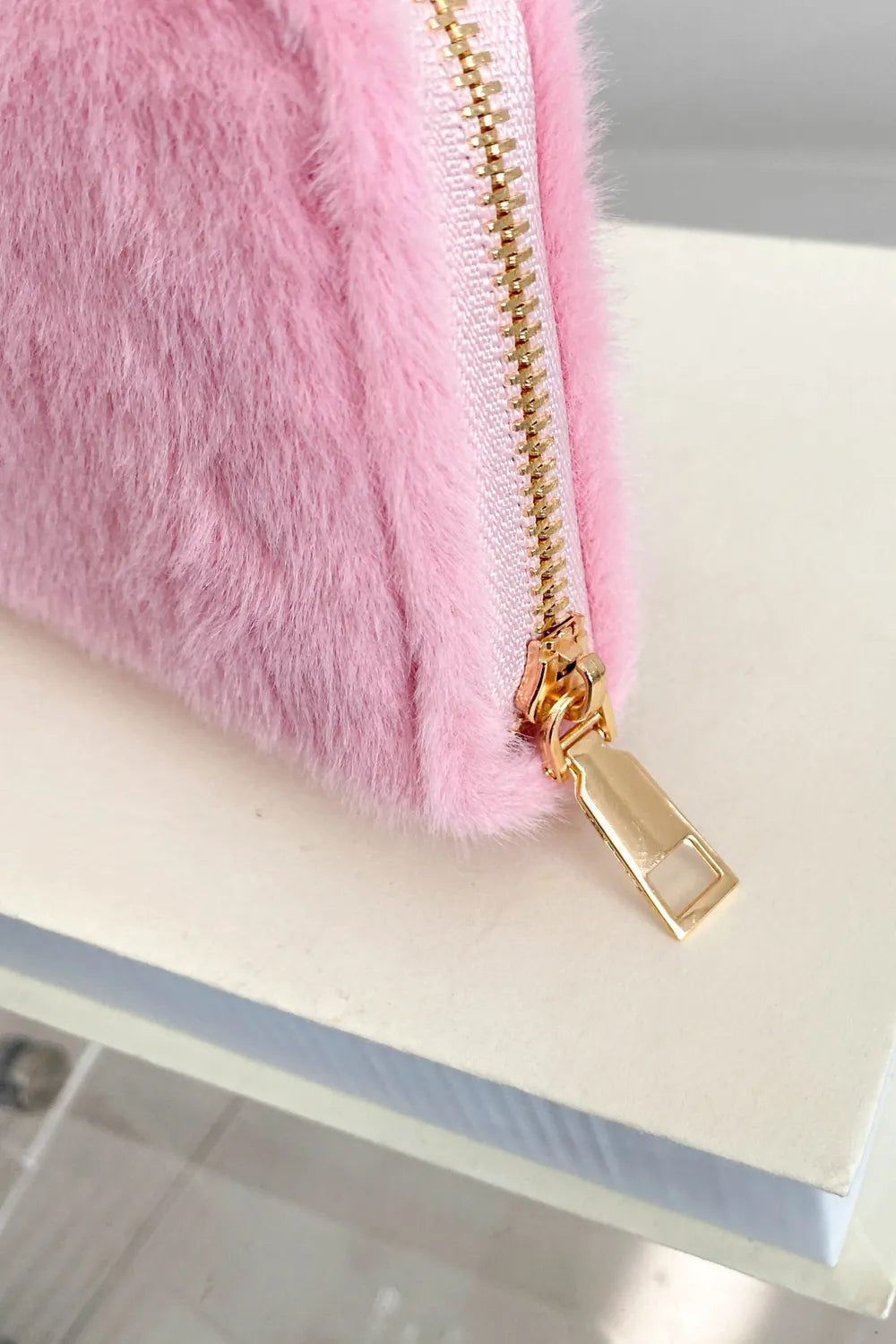 Solid Color Fluff Rectangle Wallet - Roe Creation