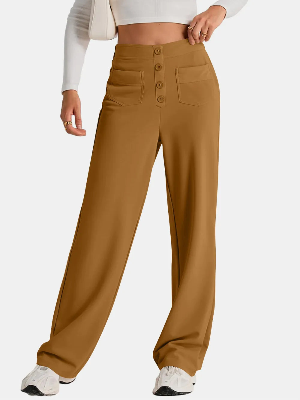 High Waist Wide Leg Pants - Roe Creation