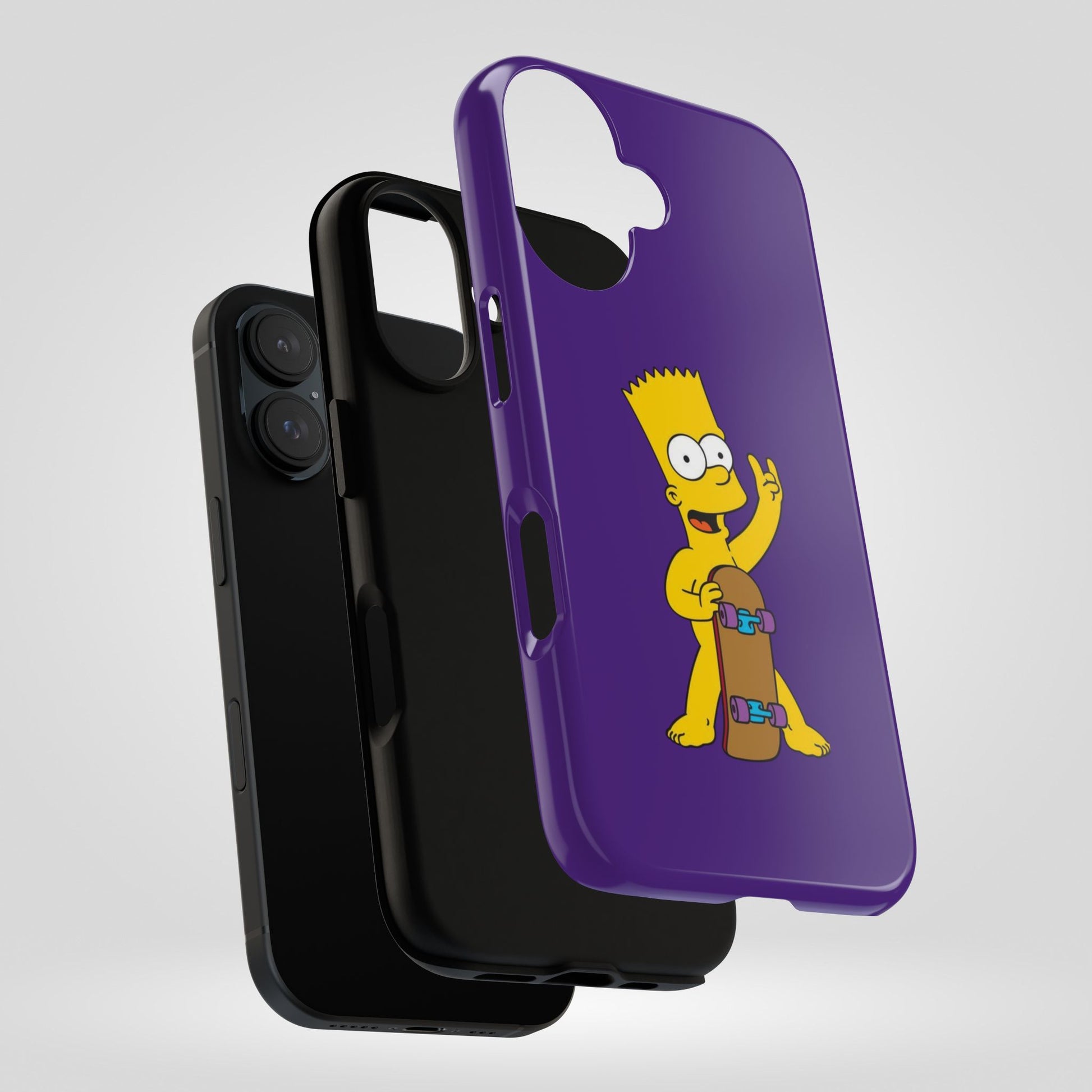 Fun Bart Simpson Skateboard Phone Case - Tough and Stylish - Roe Creation