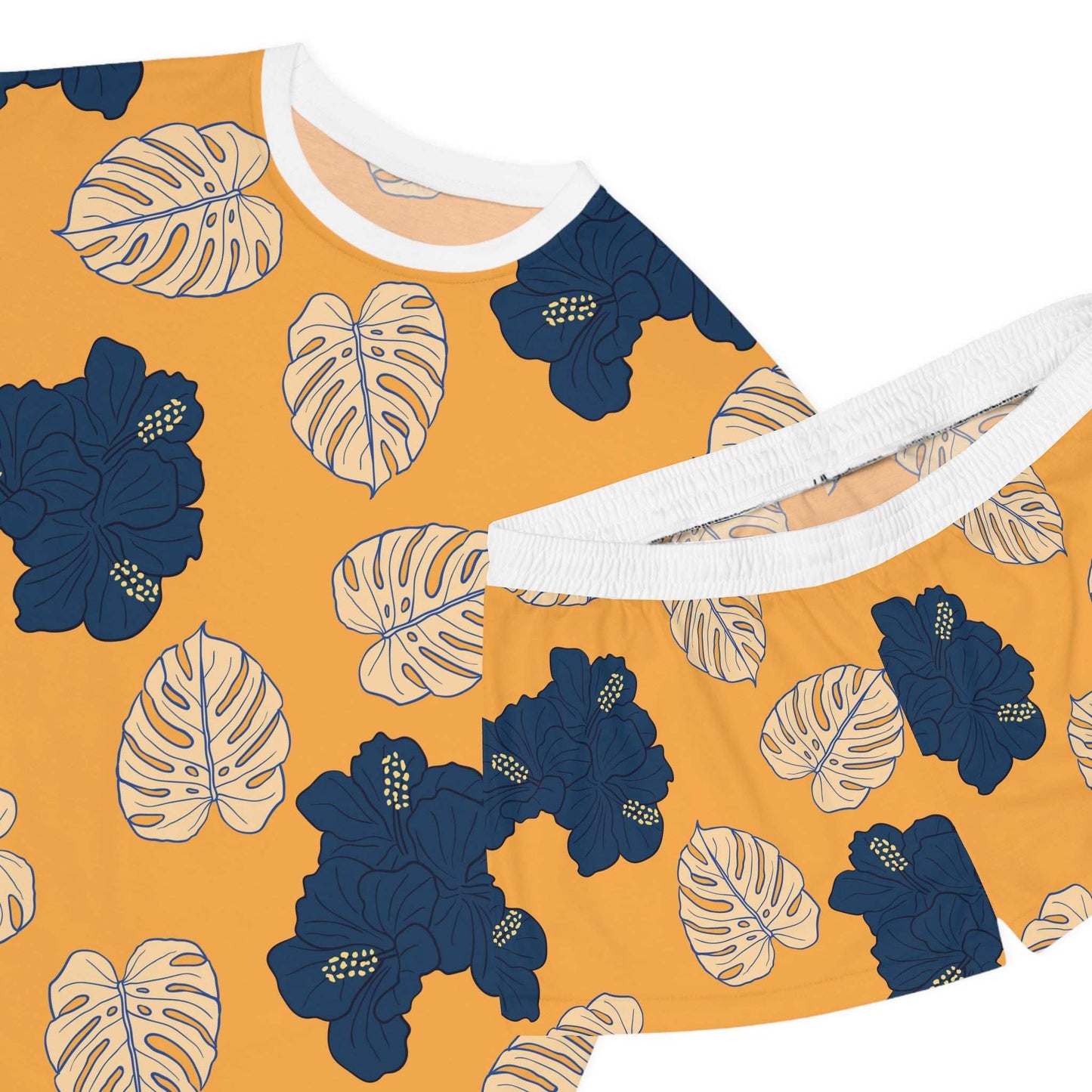 Tropical Floral Women's Short Pajama Set - Comfortable and Stylish Sleepwear for Relaxation and Summer Nights.