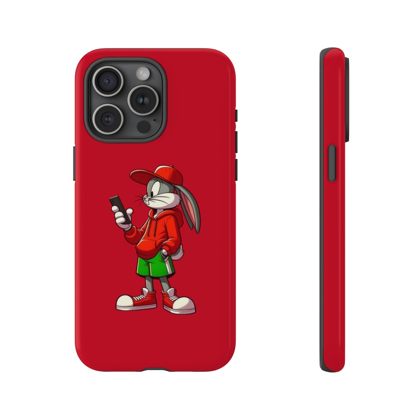 Bugs Bunny Cartoon Character Phone Case - Tough Cases Featuring Stylish Rabbit Design.