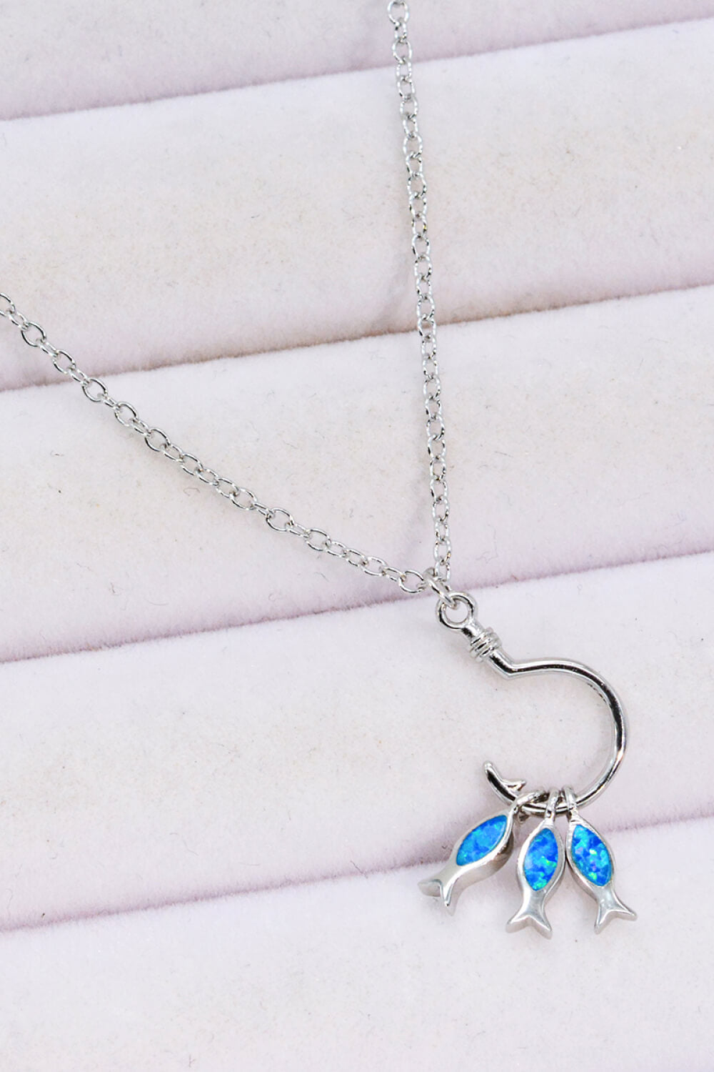 Opal Fish 925 Sterling Silver Necklace - Roe Creation