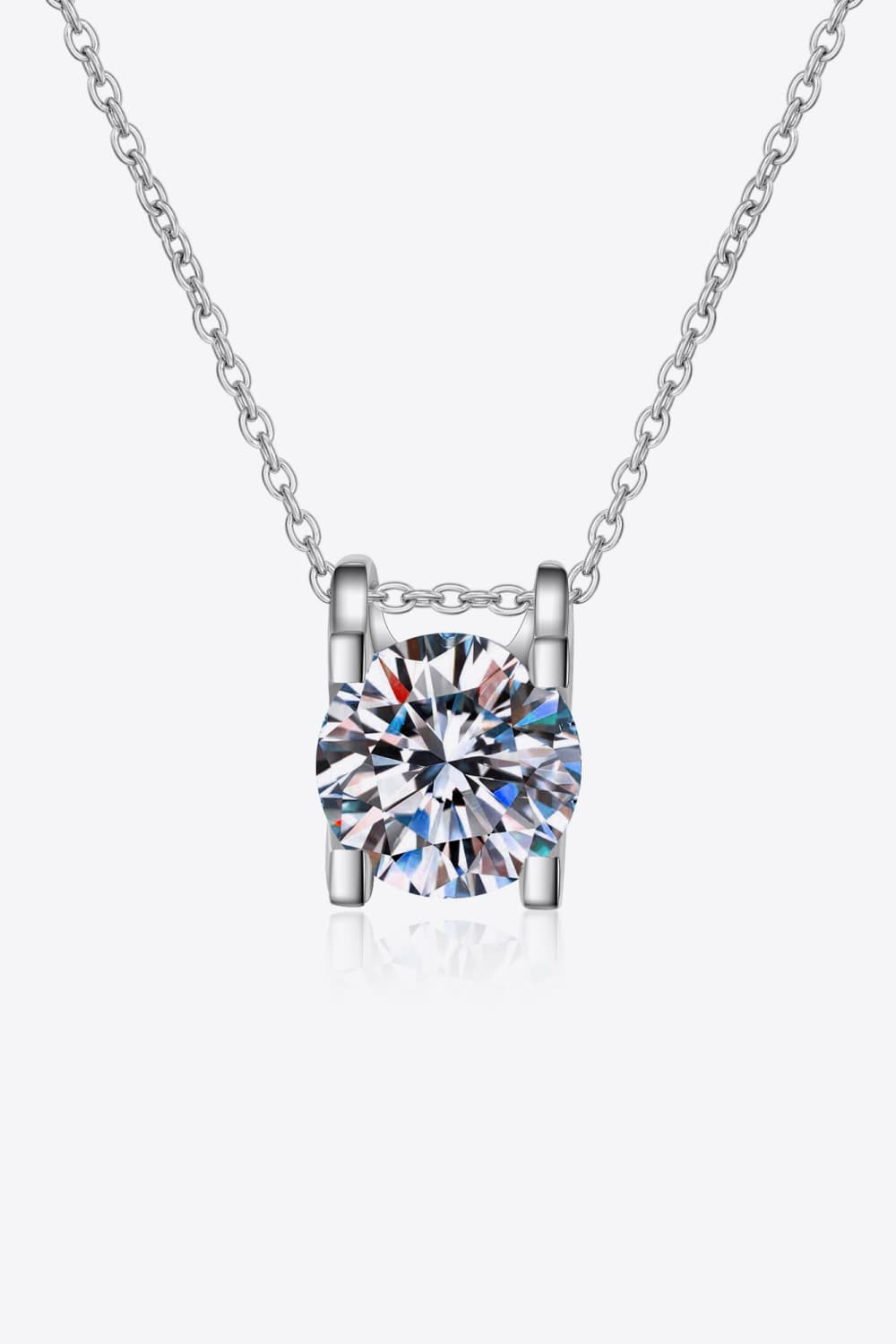 Moissanite 925 Sterling Silver Necklace - Roe Creation