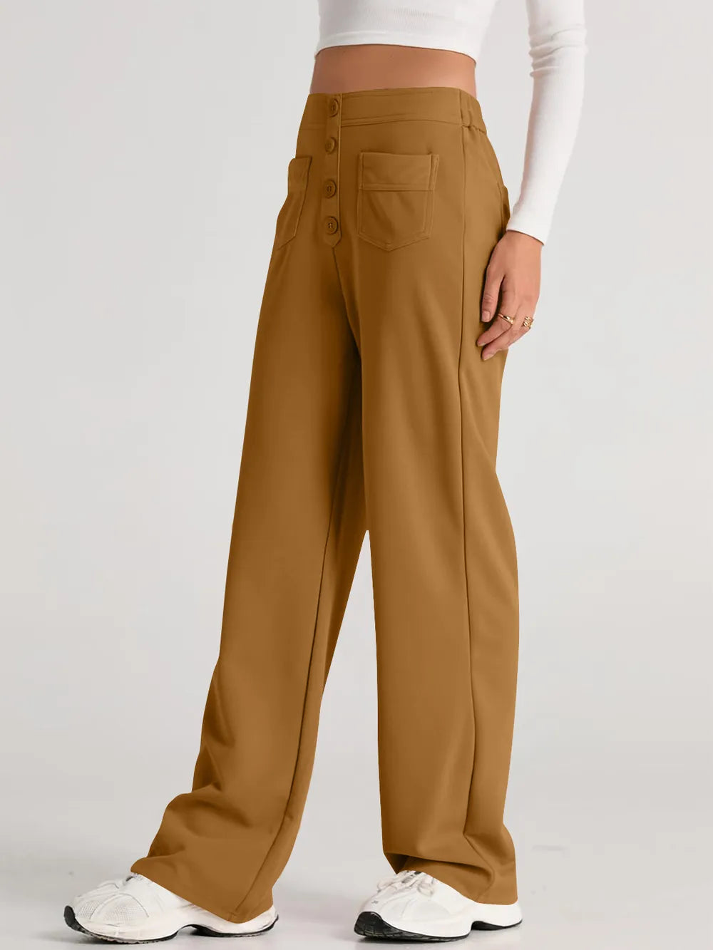 High Waist Wide Leg Pants - Roe Creation