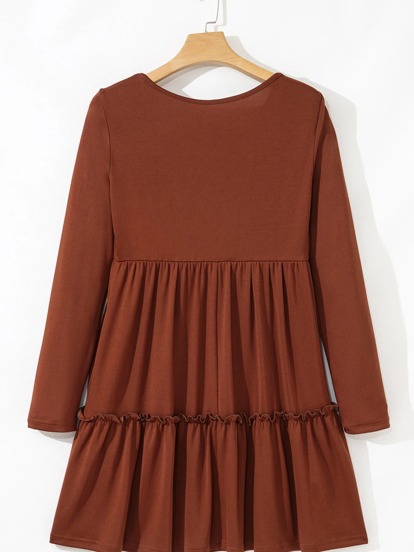 Frill Tiered Long Sleeve Mini Dress - Roe Creation
