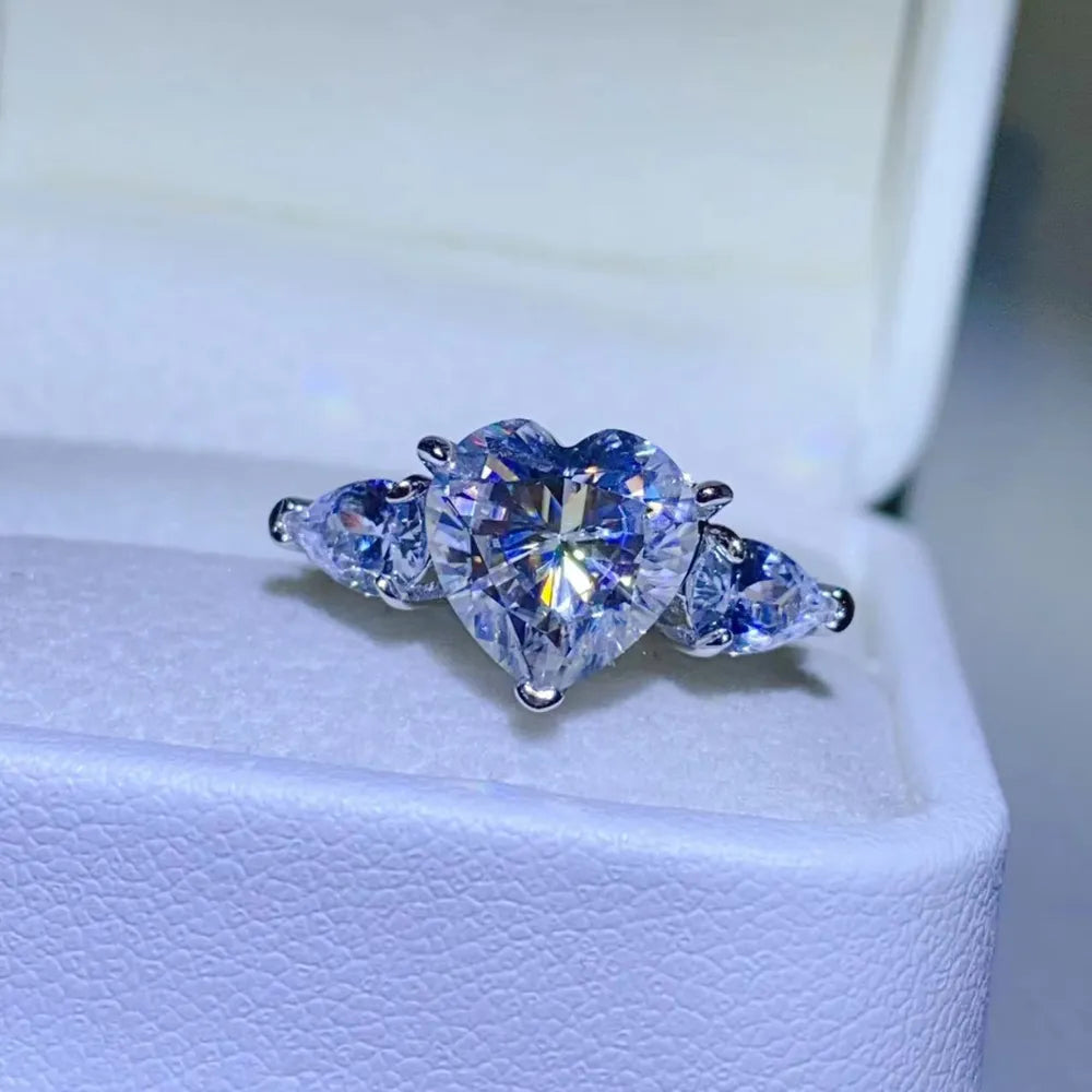 3 Carat Moissanite 925 Sterling Silver Ring - Roe Creation