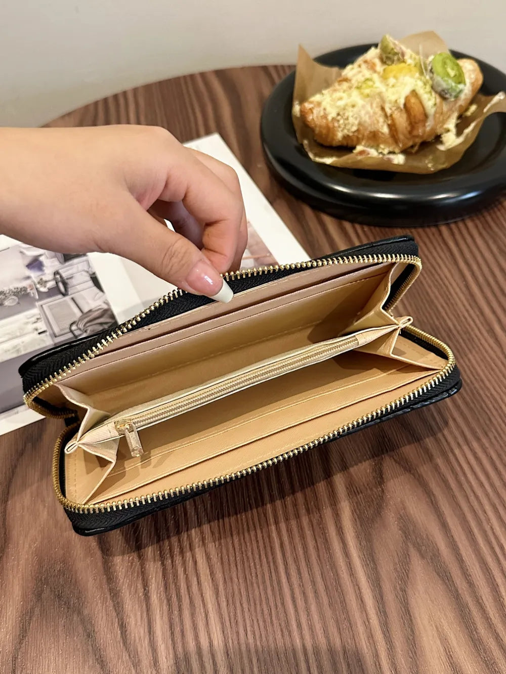 PU Leather Solid Color Wallet - Roe Creation