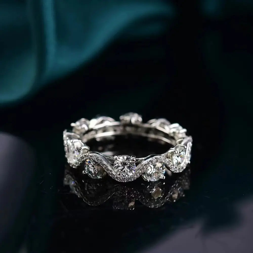 Moissanite 925 Sterling Silver Ring - Roe Creation