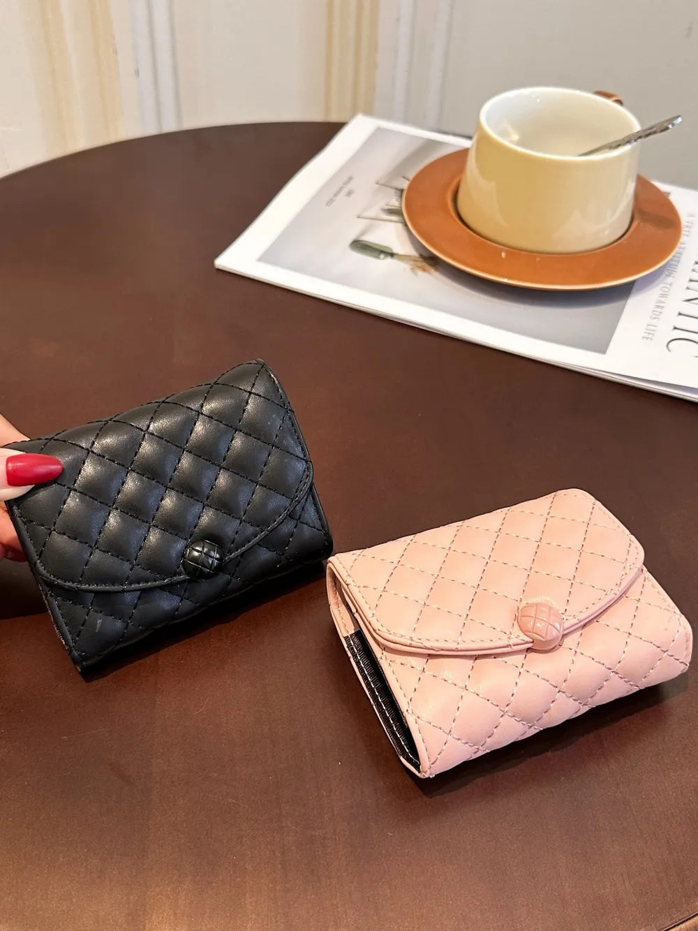 PU Leather Solid Color Wallet - Roe Creation