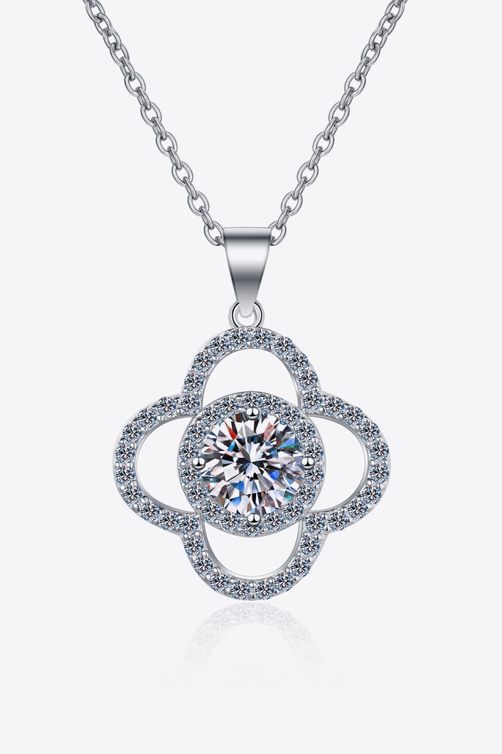 1 Carat Moissanite 925 Sterling Silver Necklace - Roe Creation