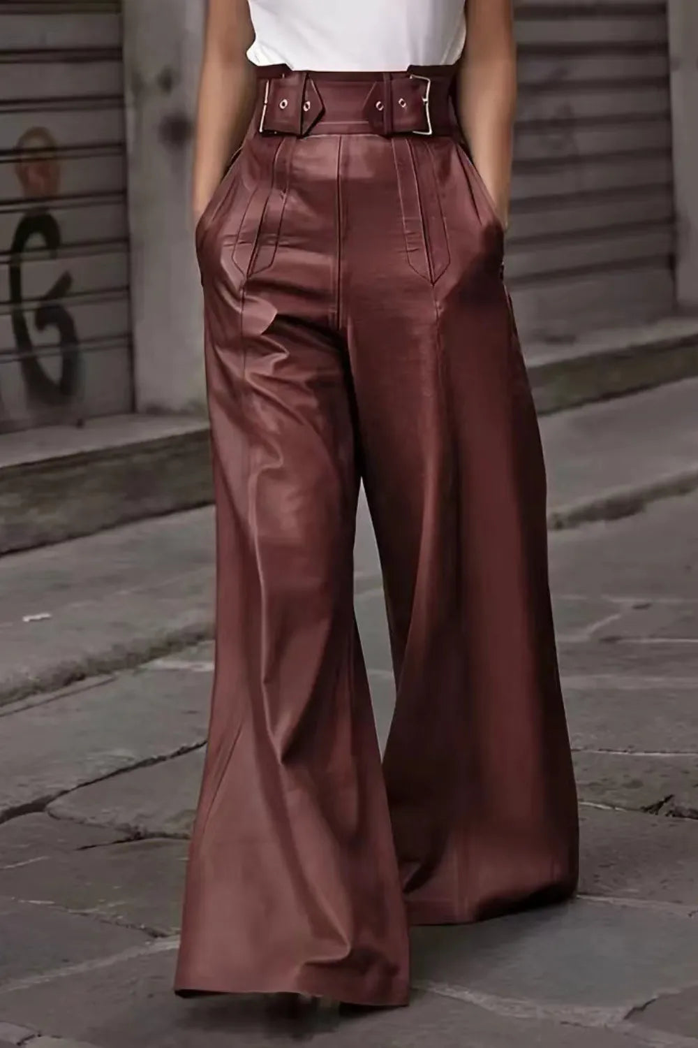 High Waist Wide Flare Pants - Roe Creation