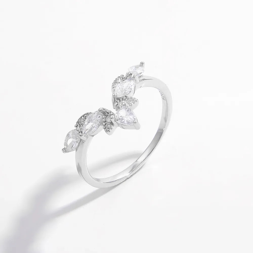 Inlaid Zircon 925 Sterling Silver Ring - Roe Creation