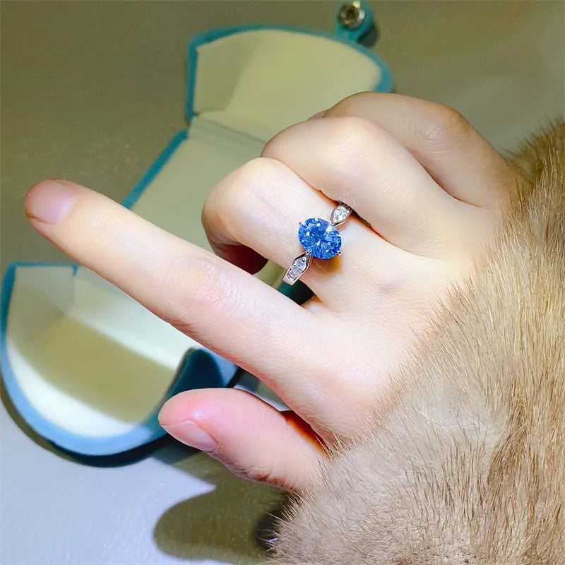 2 Carat Moissanite 925 Sterling Silver Ring - Roe Creation
