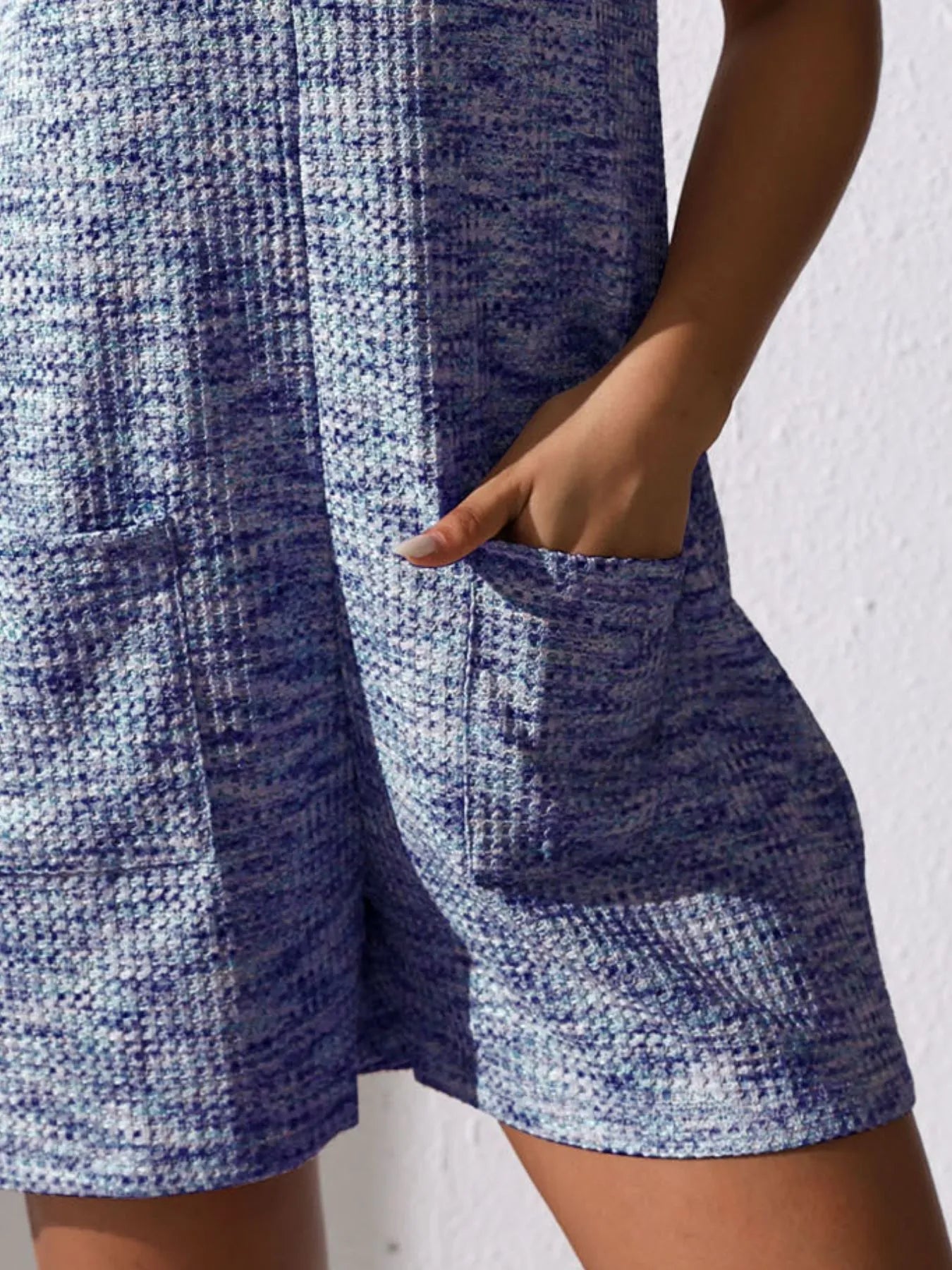 Full Size Button Front Romper with Pockets Plus Size - Roe Creation