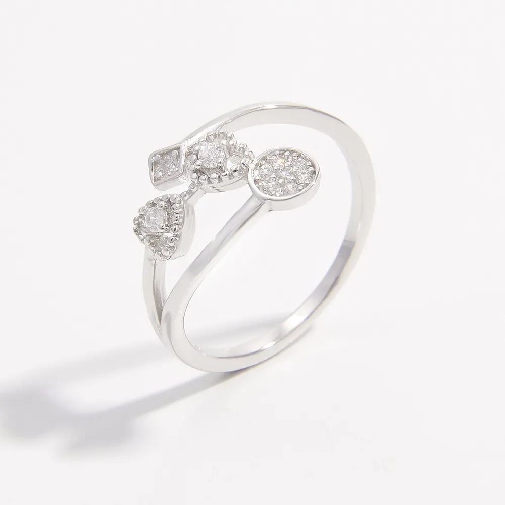 925 Sterling Silver Inlaid Zircon Ring - Roe Creation