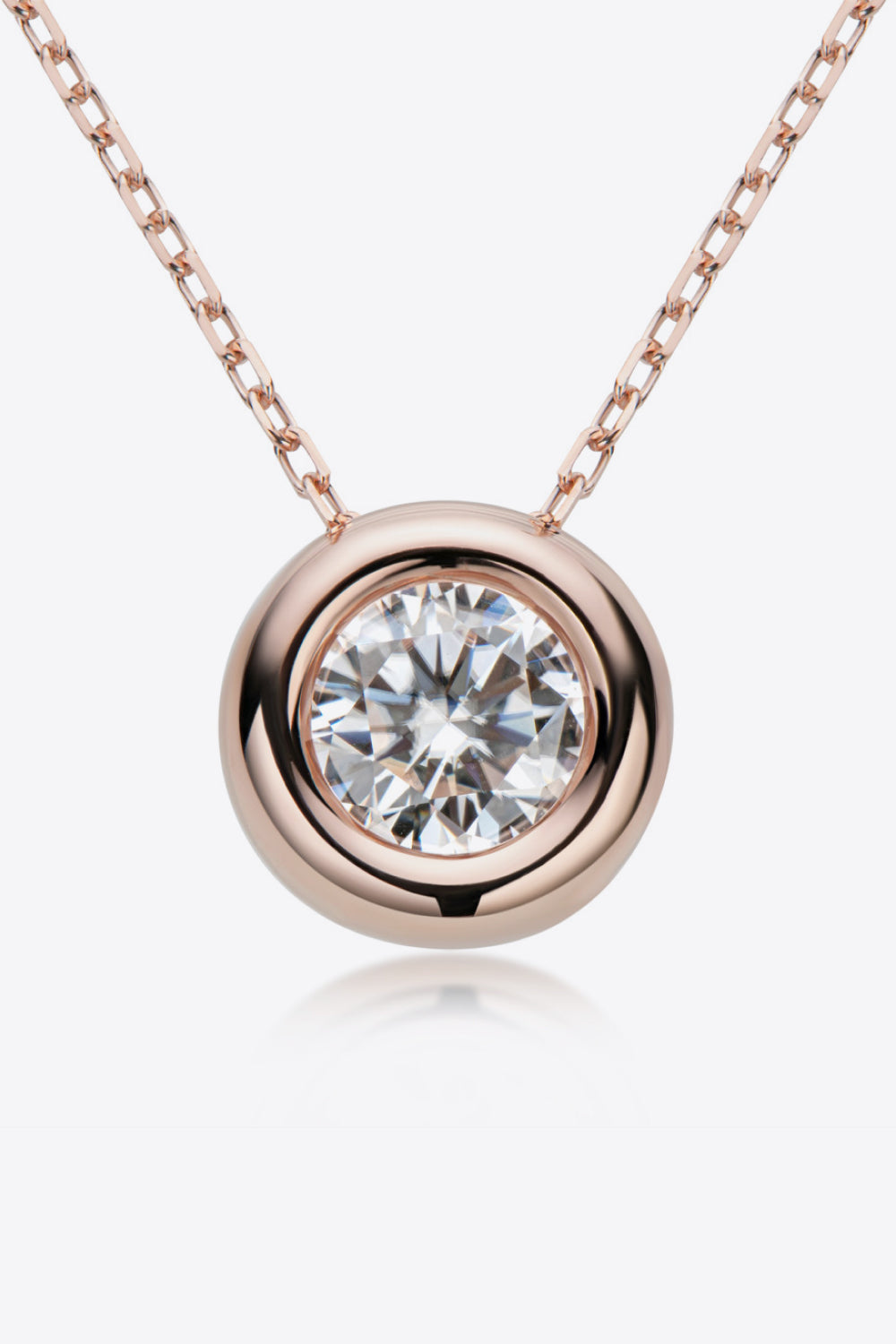 Adored 1 Carat Moissanite Pendant 925 Sterling Silver Necklace - Roe Creation