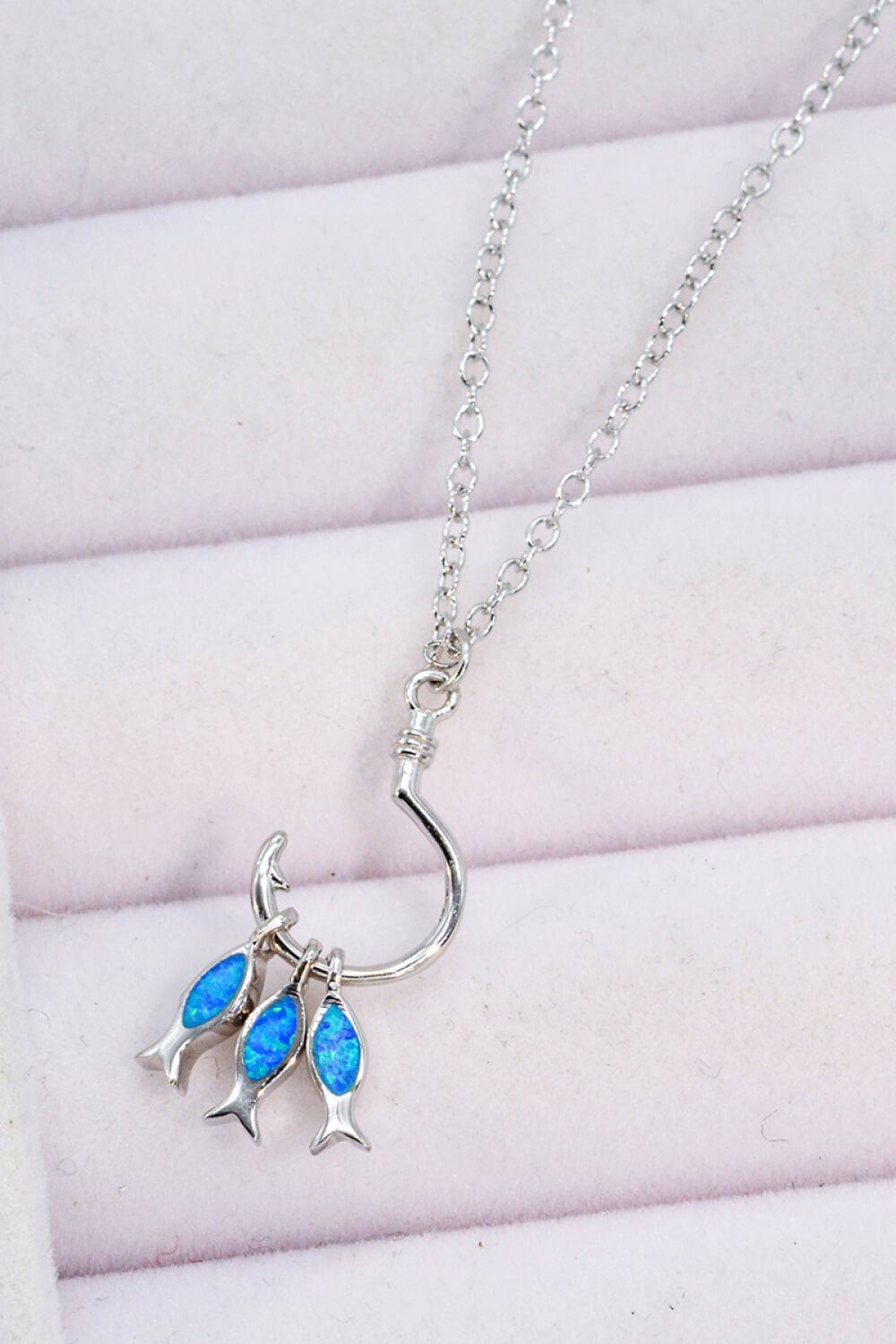 Opal Fish 925 Sterling Silver Necklace - Roe Creation