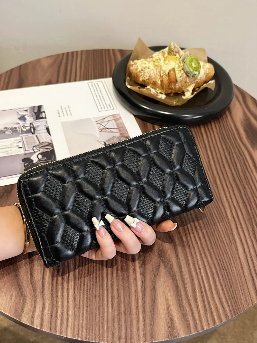 PU Leather Solid Color Wallet - Roe Creation