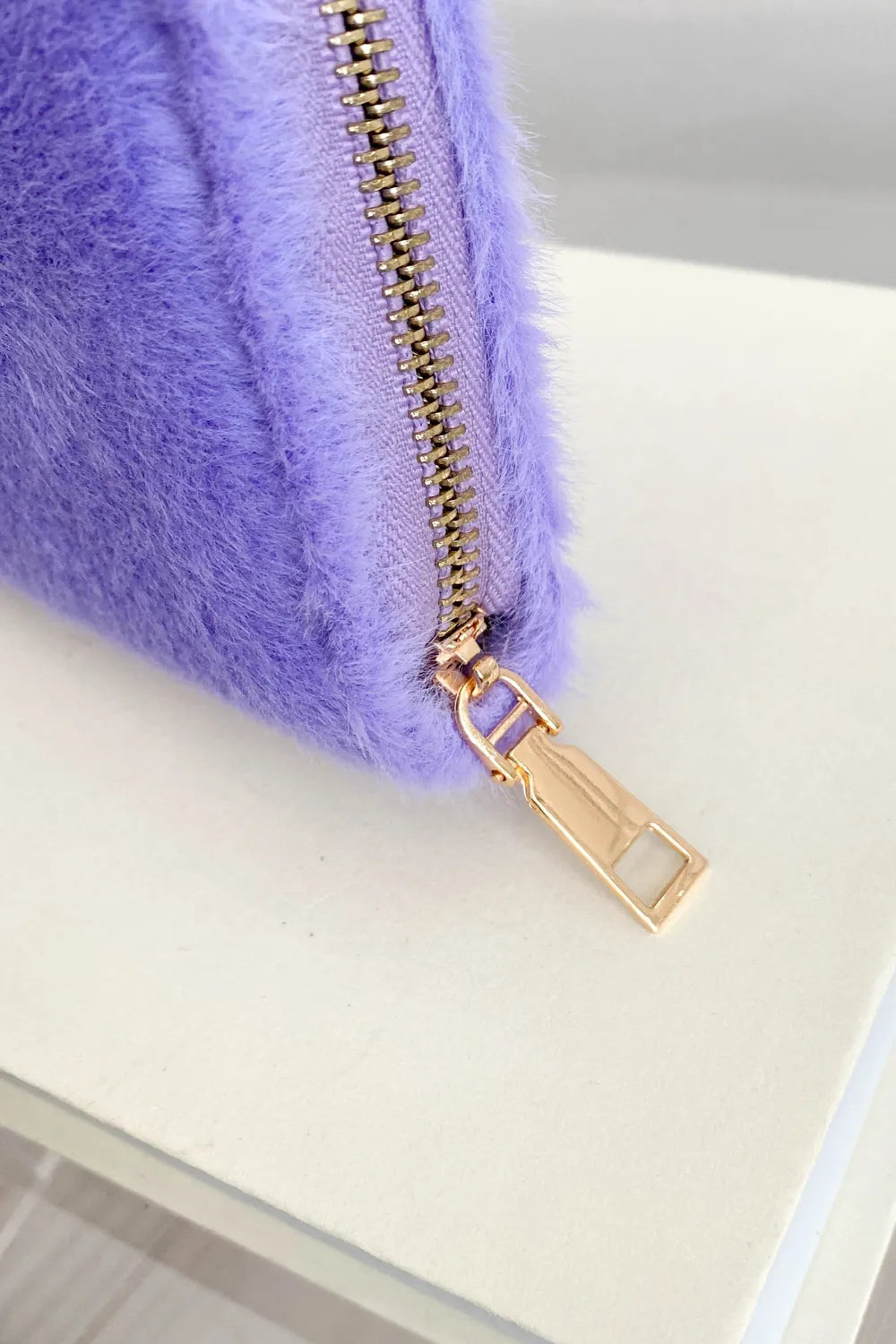Solid Color Fluff Rectangle Wallet - Roe Creation