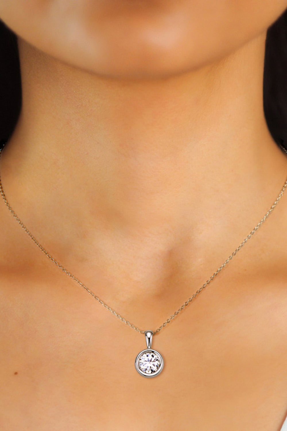 2 Carat Moissanite 925 Sterling Silver Necklace - Roe Creation