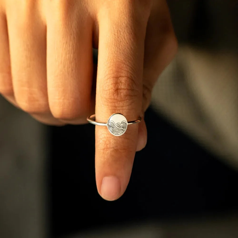 925 Sterling Silver Signet Ring - Roe Creation