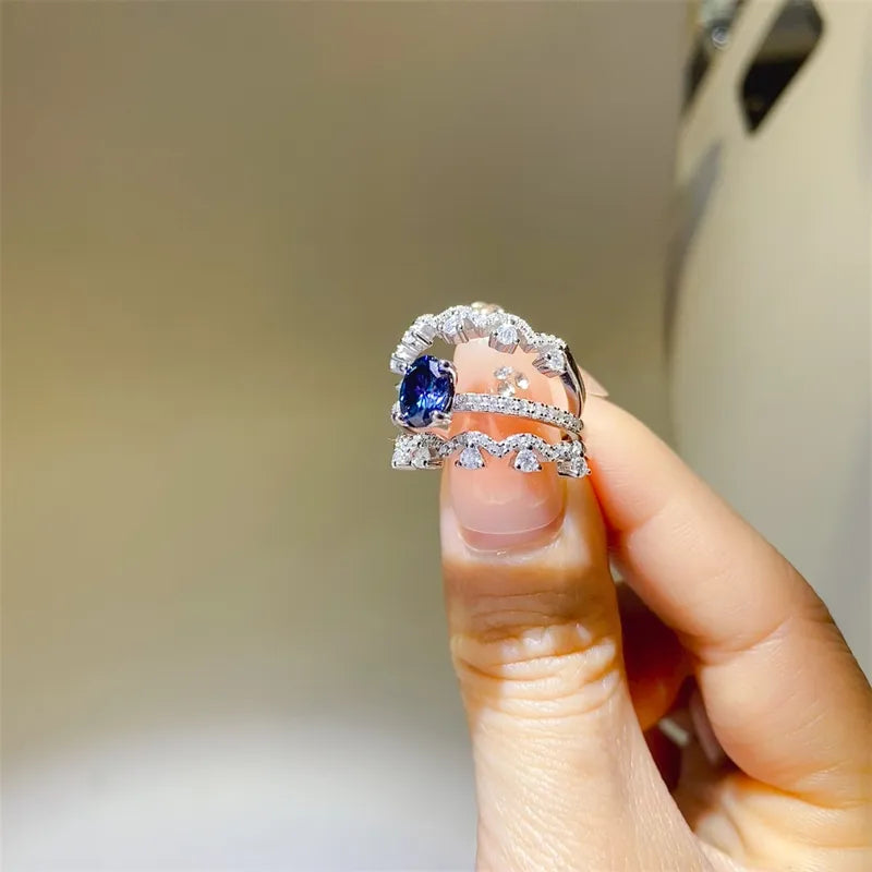 1 Carat Moissanite 925 Sterling Silver Ring - Roe Creation