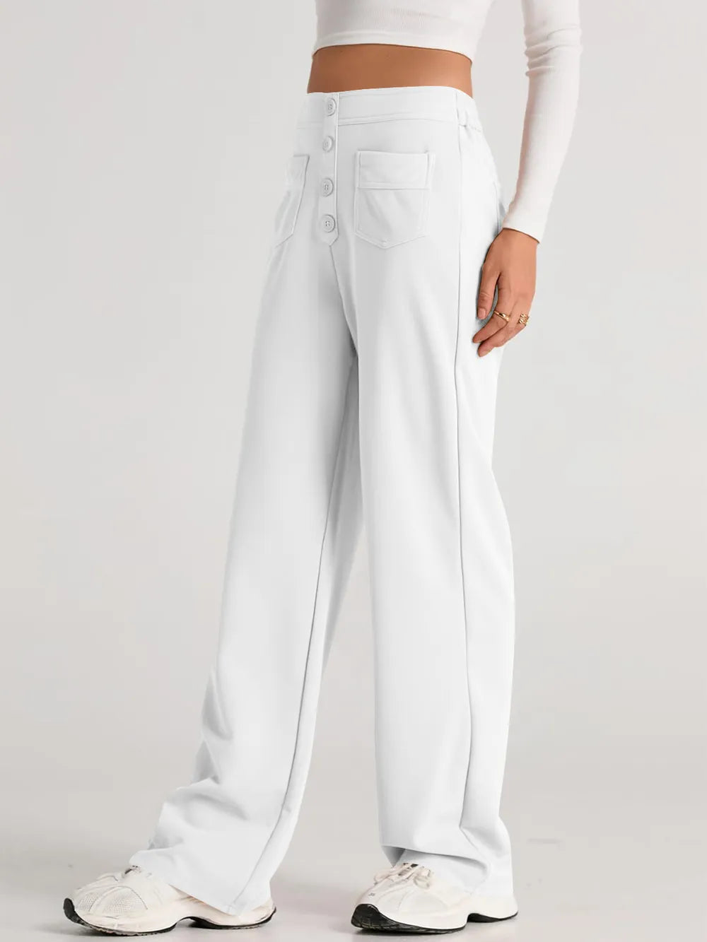 High Waist Wide Leg Pants - Roe Creation