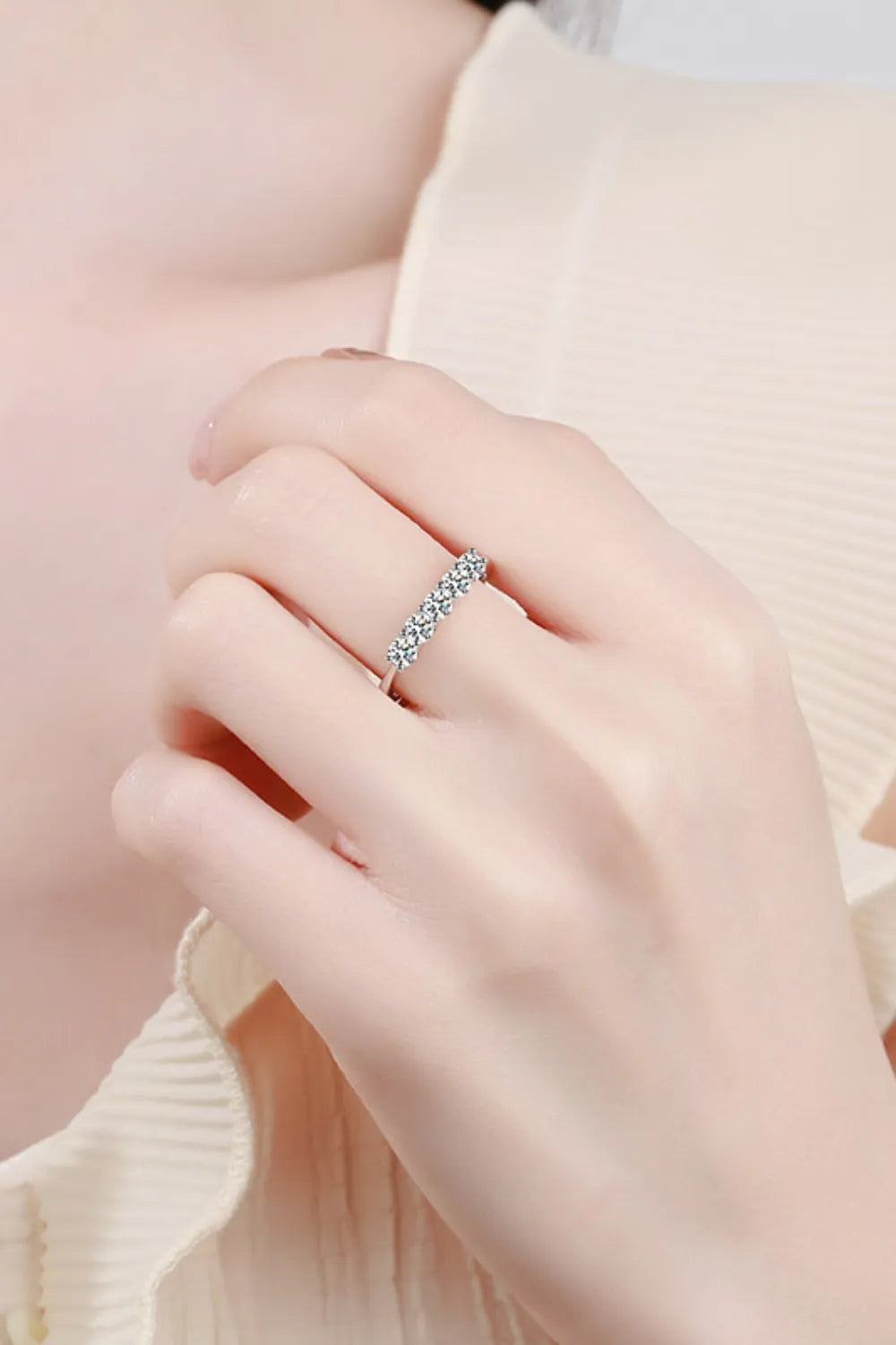 925 Sterling Silver Moissanite Ring - Roe Creation