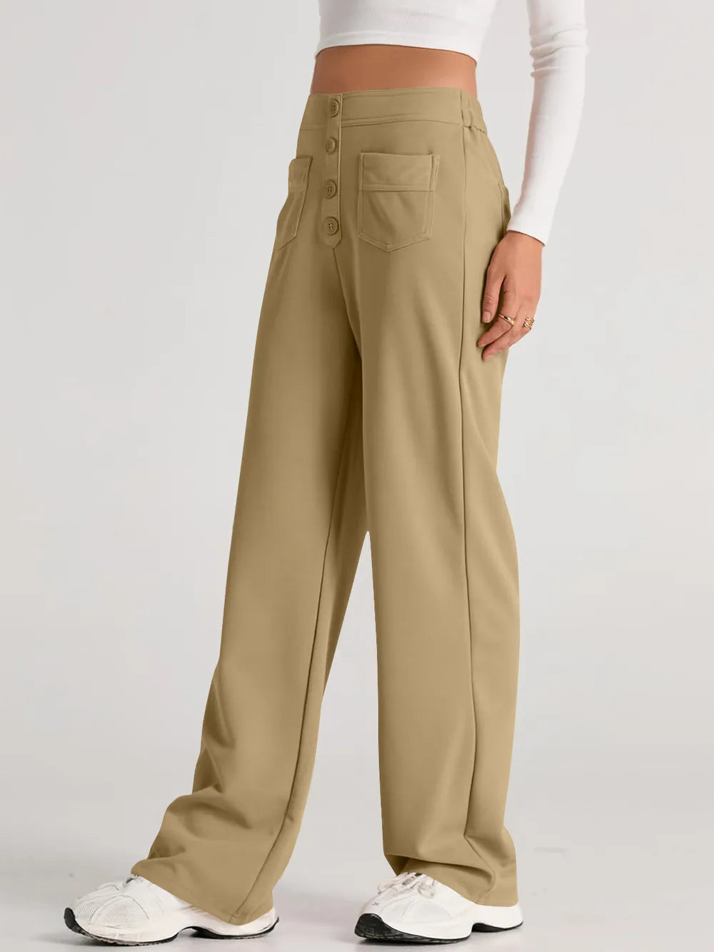 High Waist Wide Leg Pants - Roe Creation