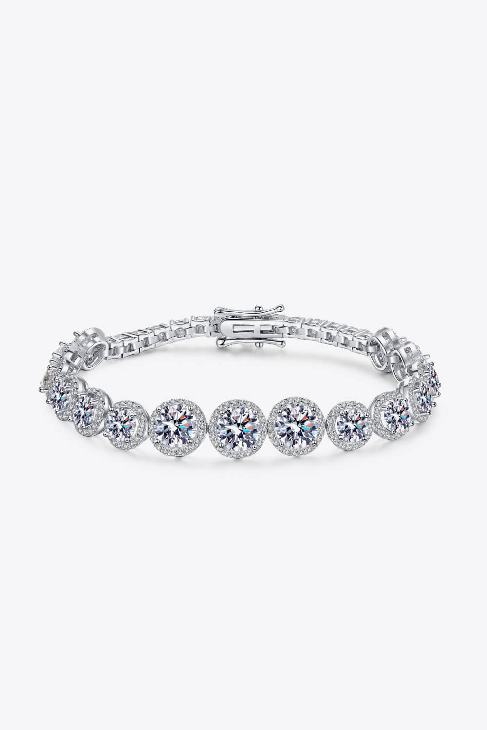 925 Sterling Silver 10.4 Carat Moissanite Bracelet - Roe Creation