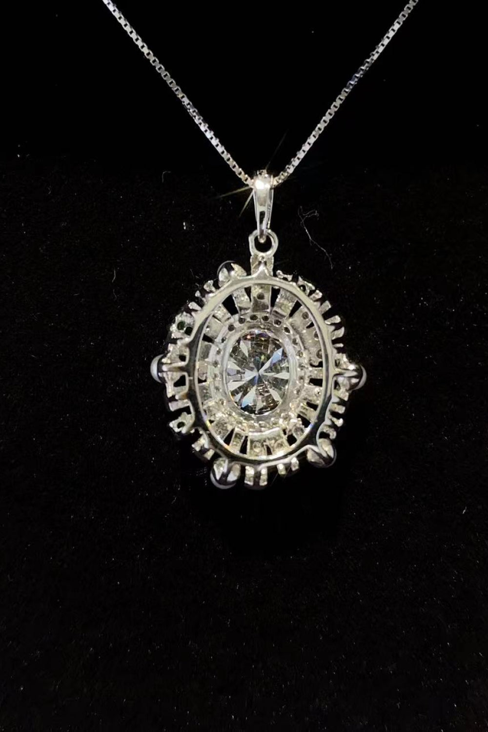 2 Carat Moissanite 925 Sterling Silver Necklace - Roe Creation