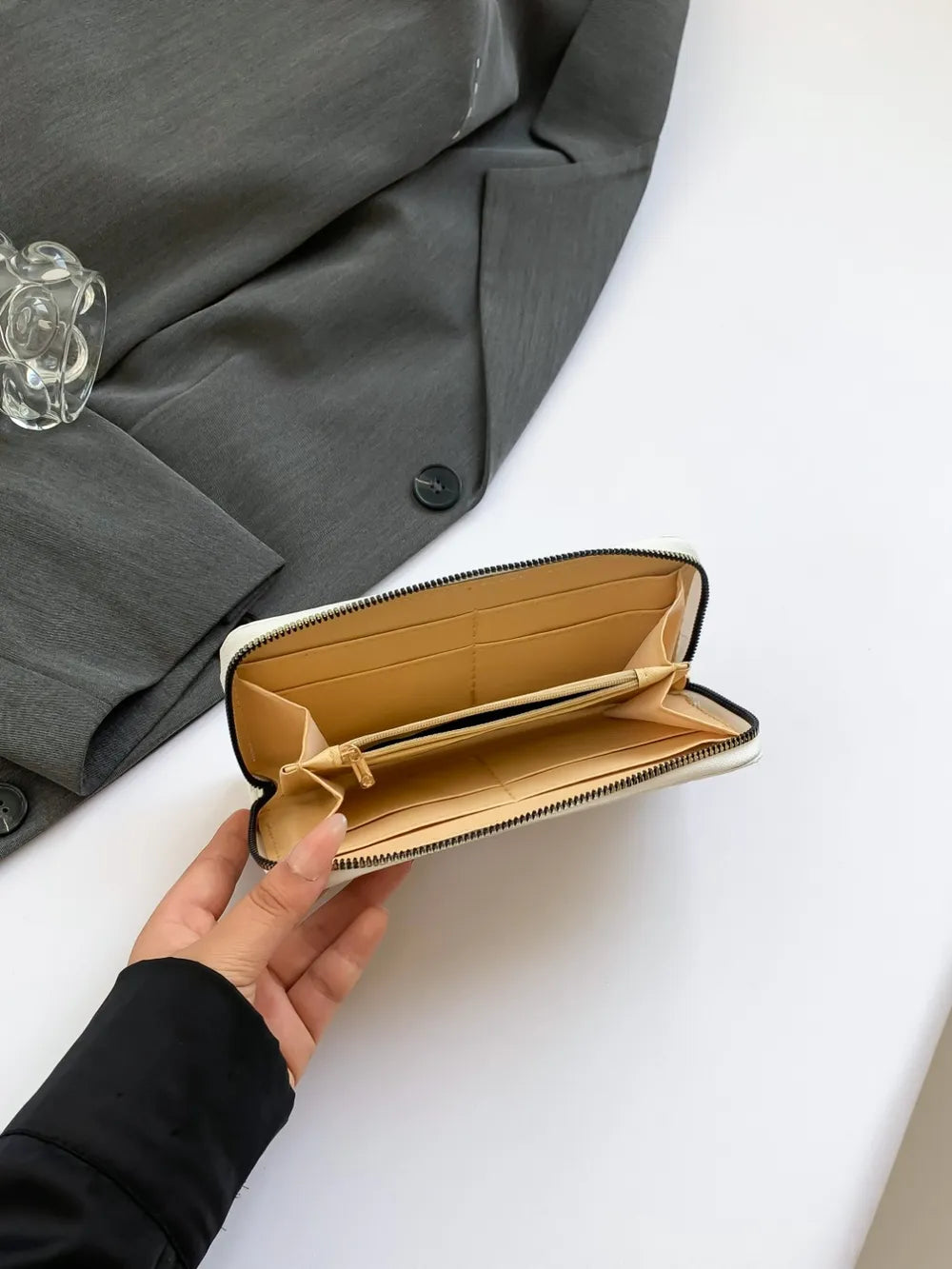PU Leather Solid Color Wallet - Roe Creation