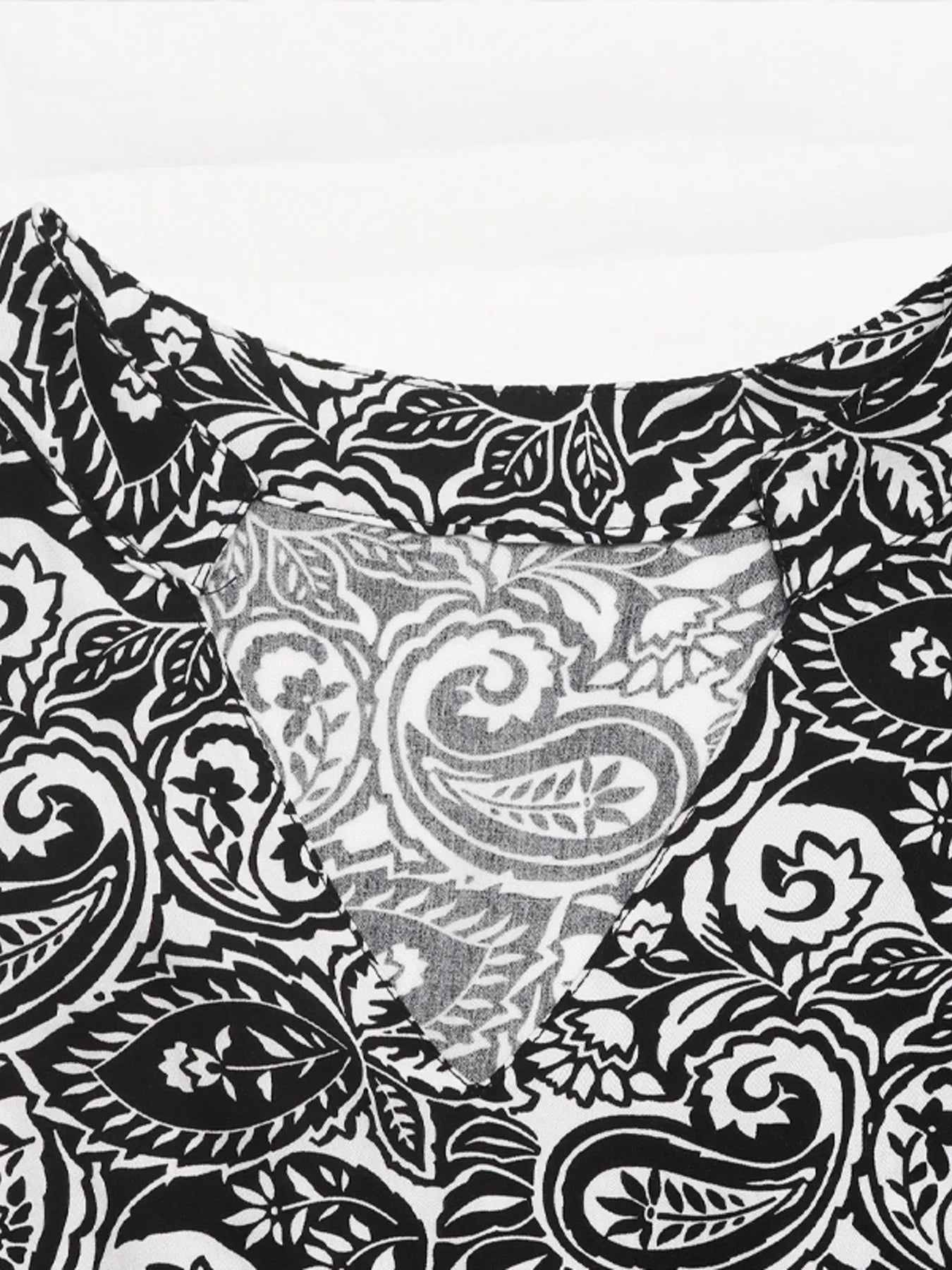 Paisley Print Long Sleeve Midi Dress - Roe Creation