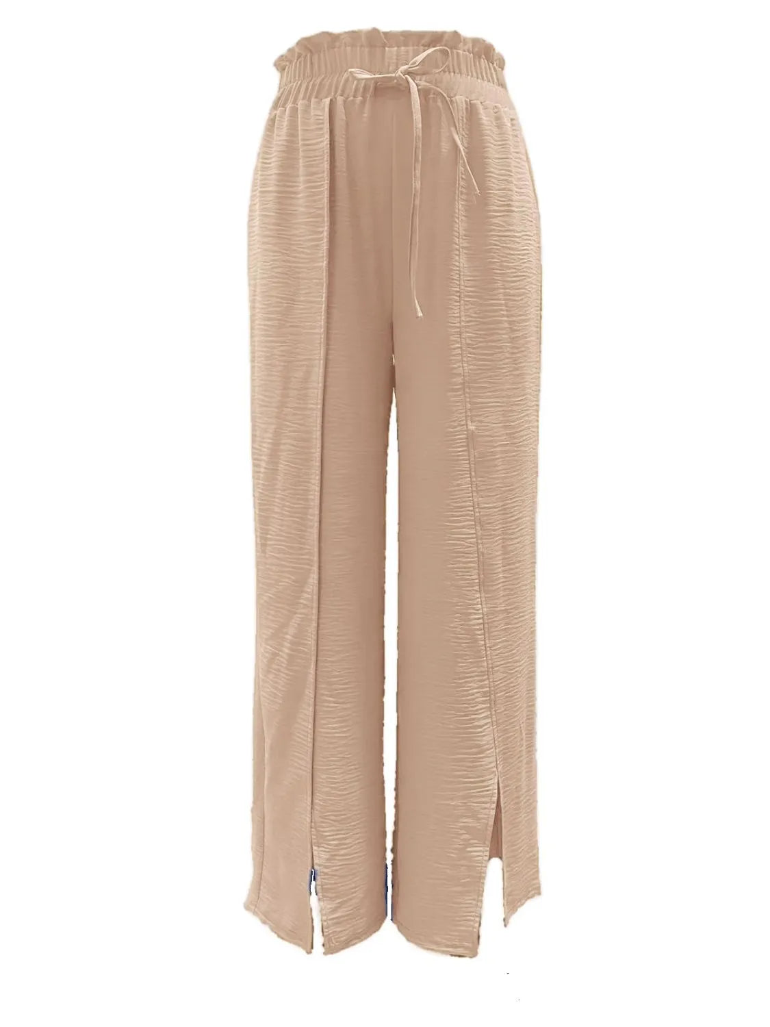 Slit Wide Leg Pants - Roe Creation