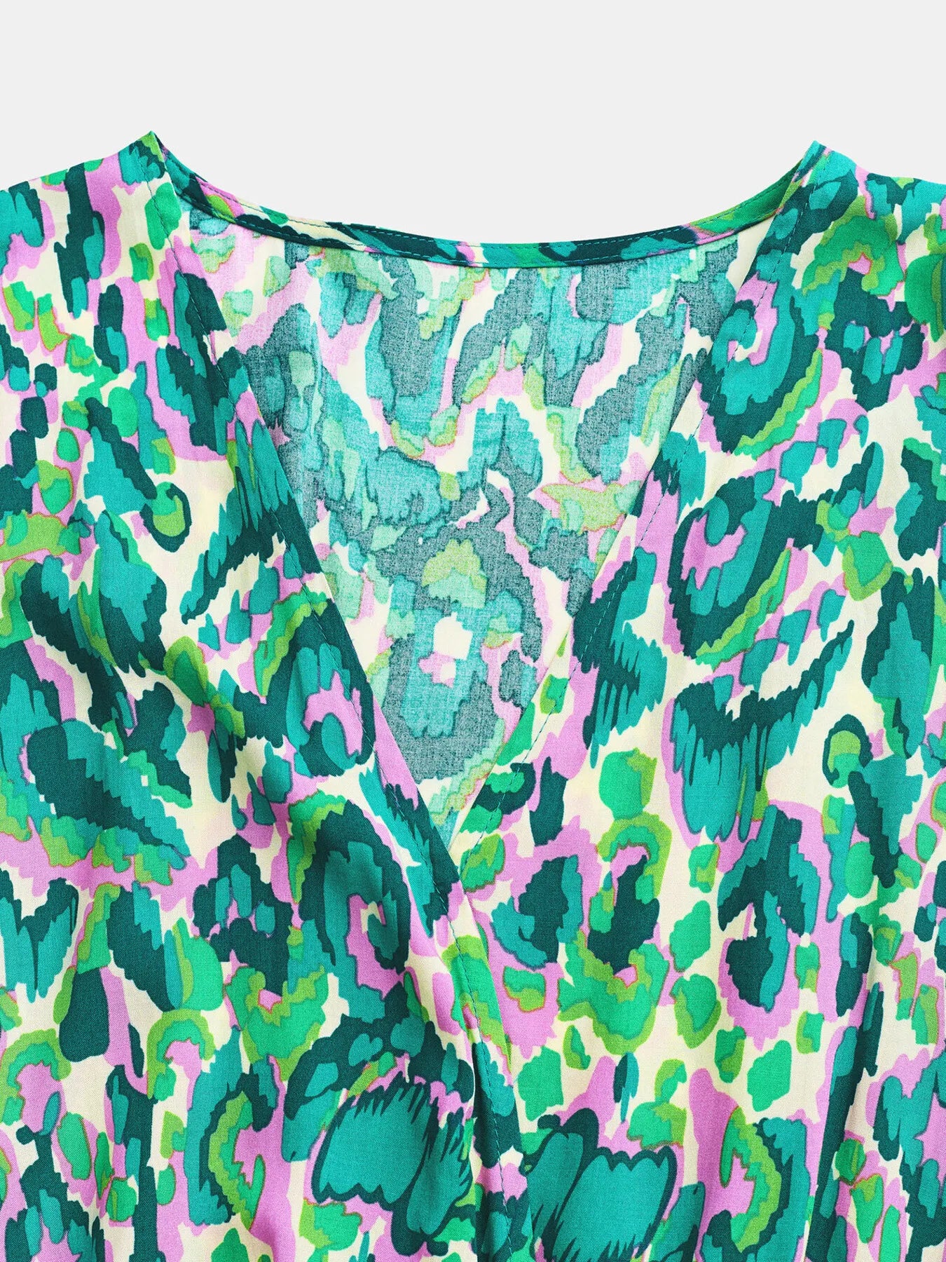 Bohemian Floral Print V-Neck Batwing Sleeve Romper - Roe Creation