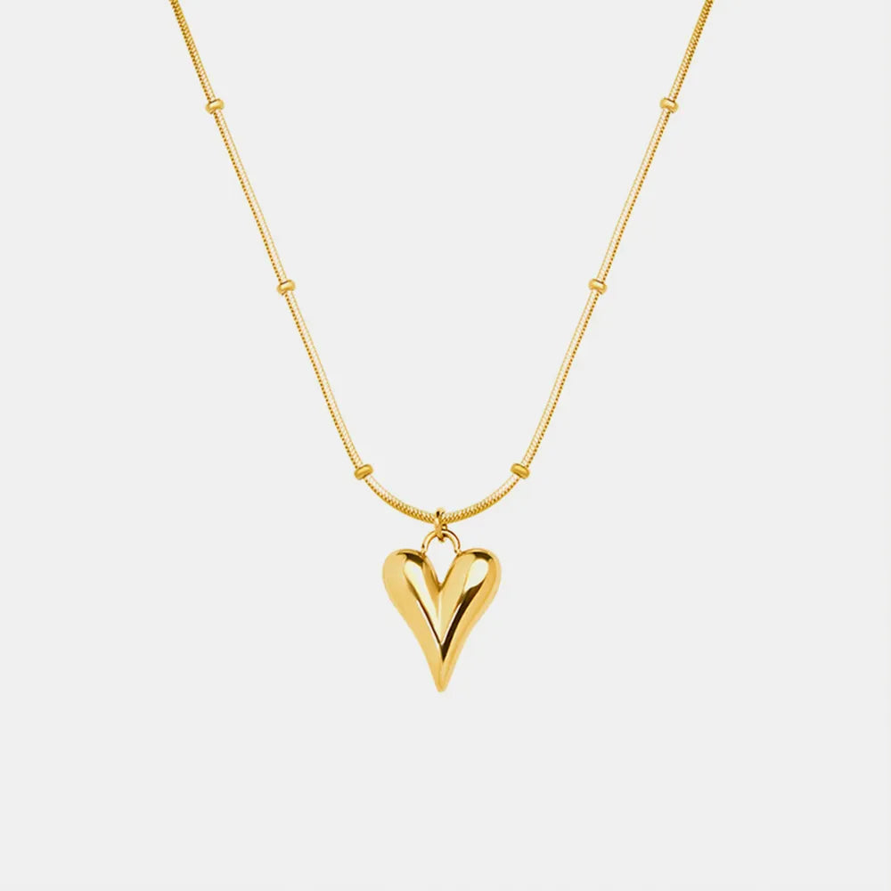 Titanium Steel Heart Pendant Necklace - Roe Creation
