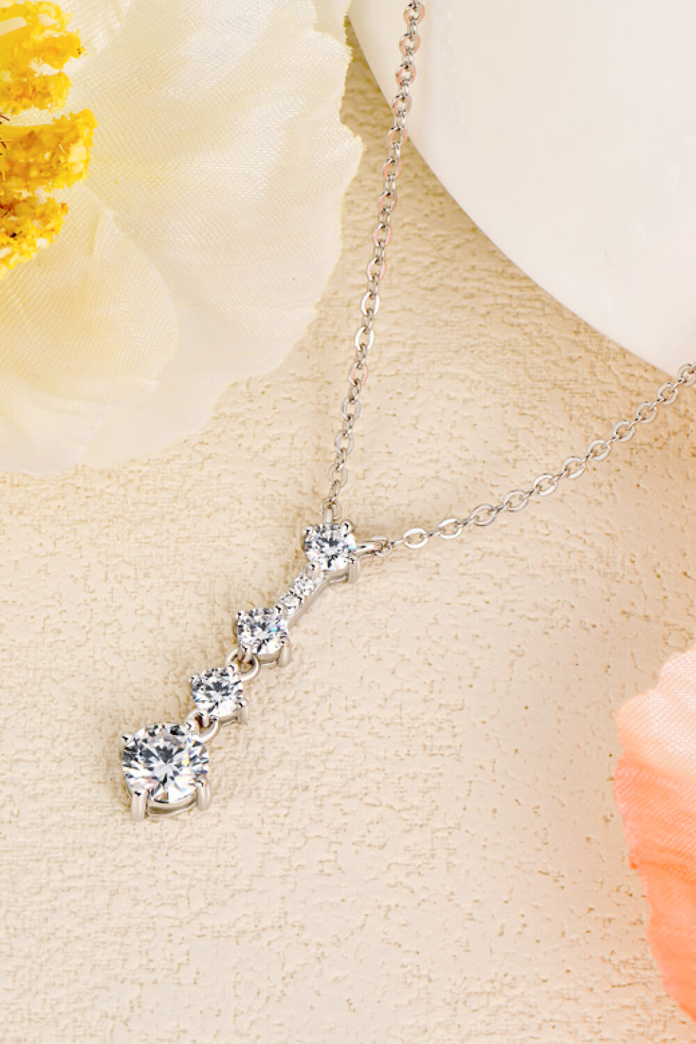 Adored Keep You There Multi-Moissanite Pendant Necklace - Roe Creation