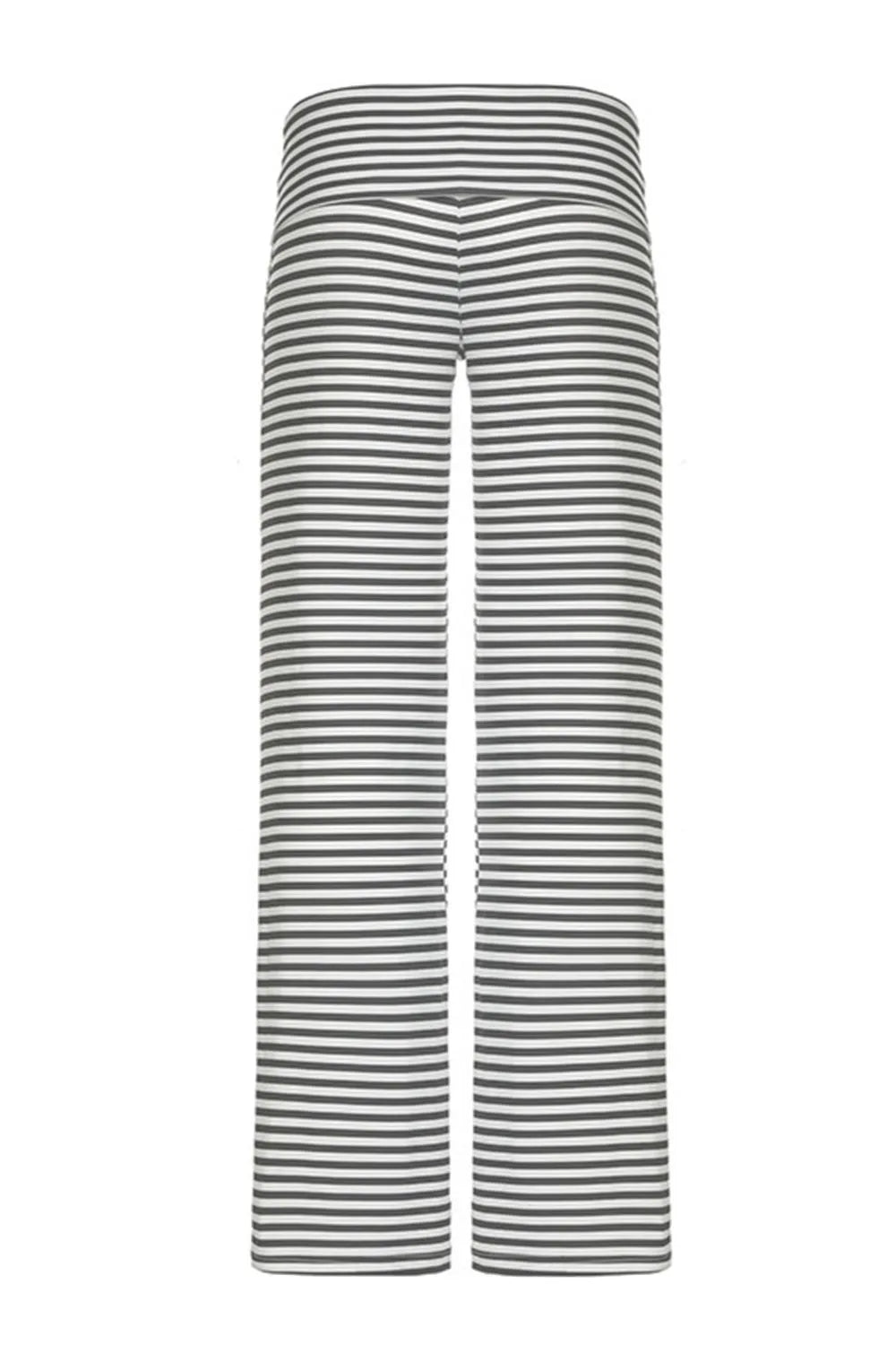 Striped Wide Leg Pants - Roe Creation
