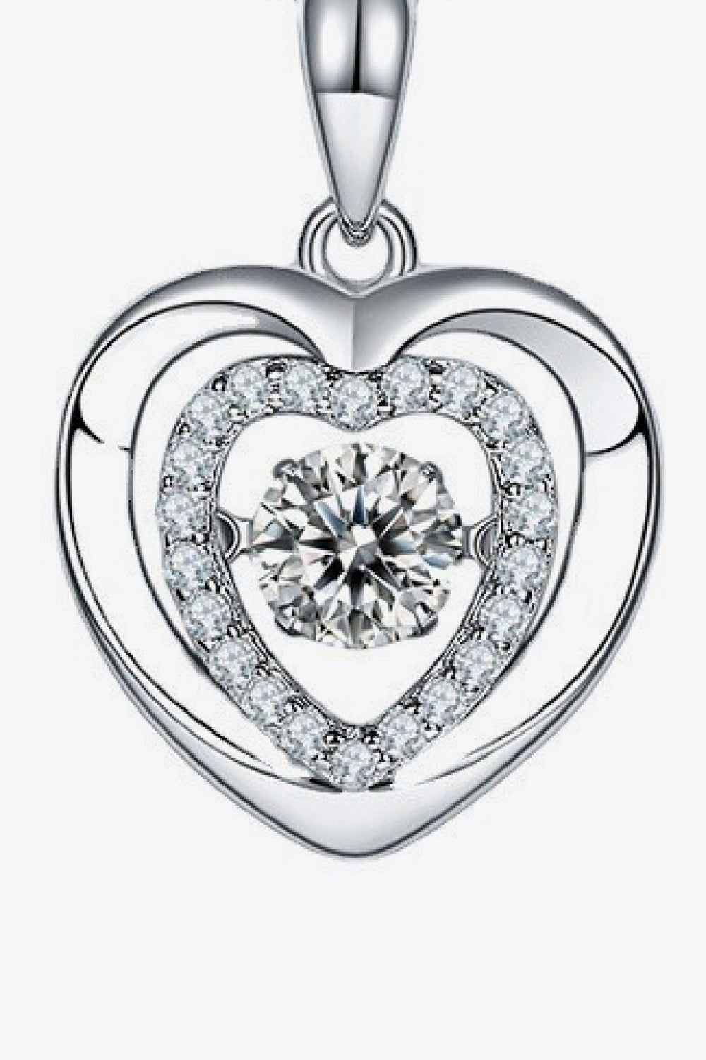 Moissanite Heart Pendant Necklace - Roe Creation