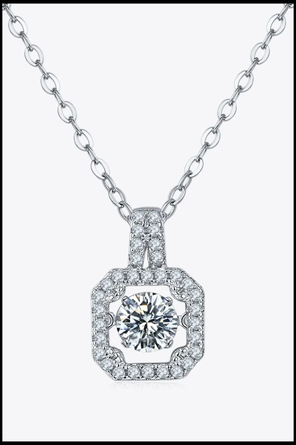 Adored Moissanite 925 Sterling Silver Necklace - Roe Creation