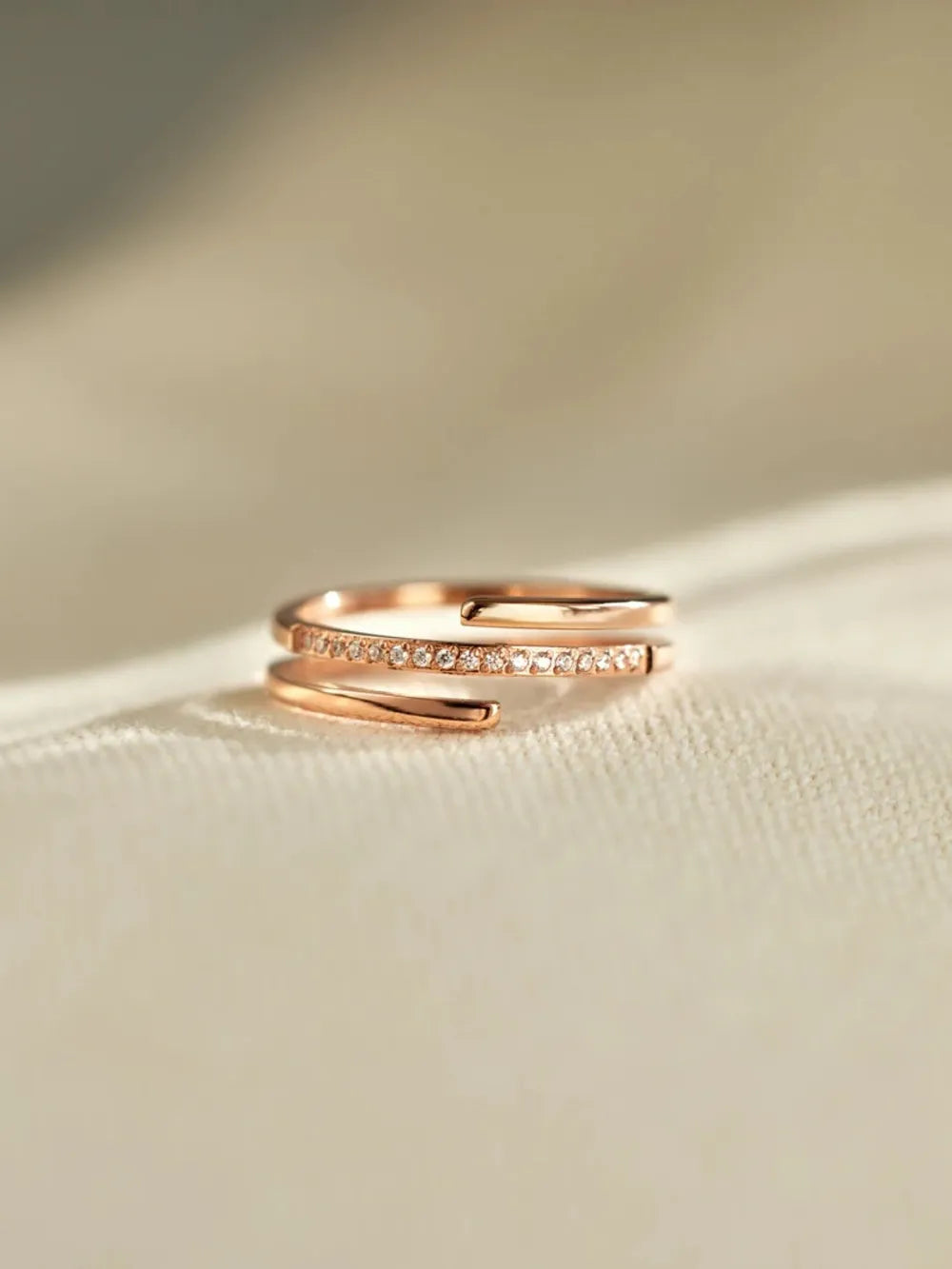 925 Sterling Silver Inlaid Zircon Ring - Roe Creation