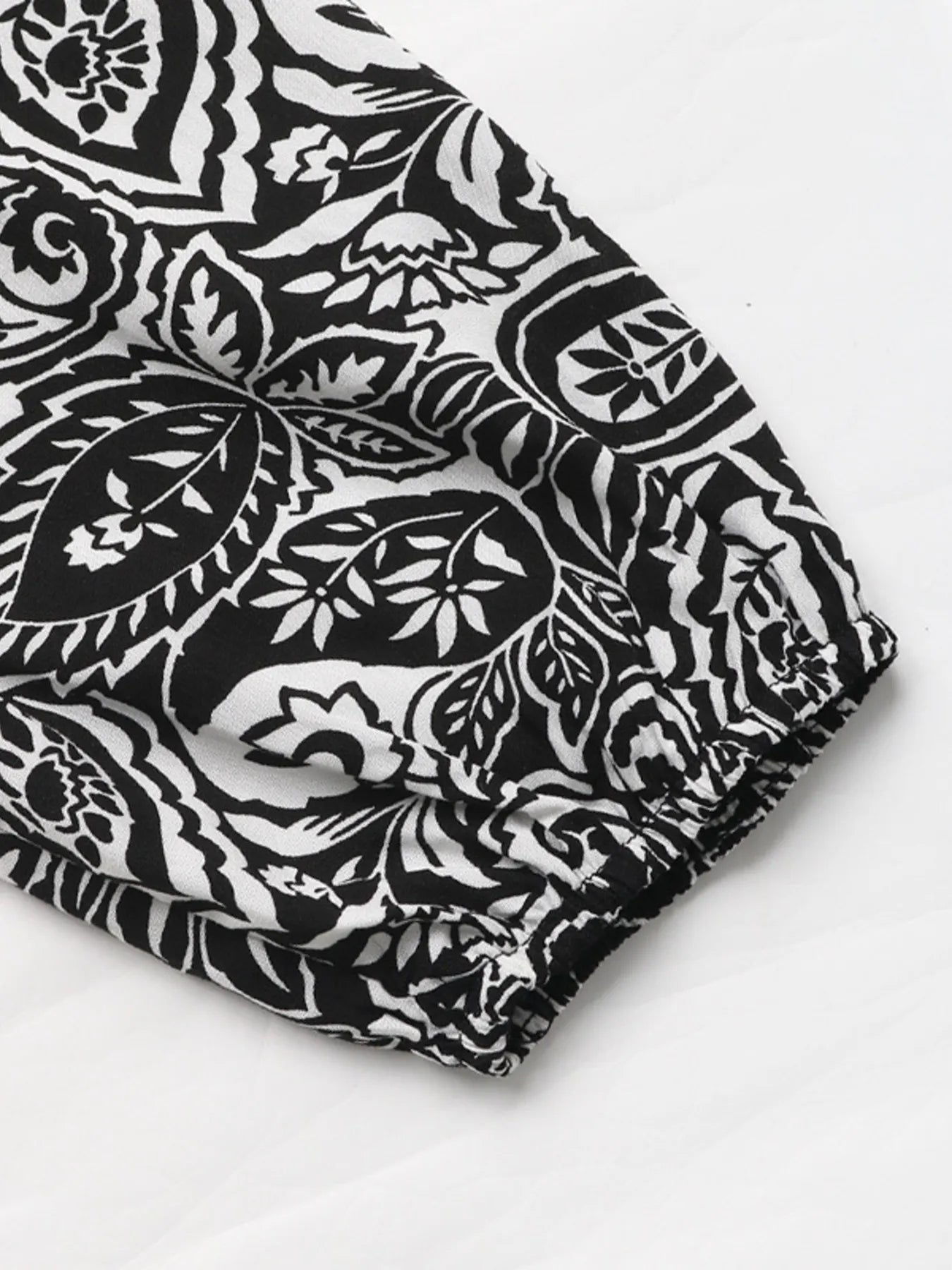 Paisley Print Long Sleeve Midi Dress - Roe Creation